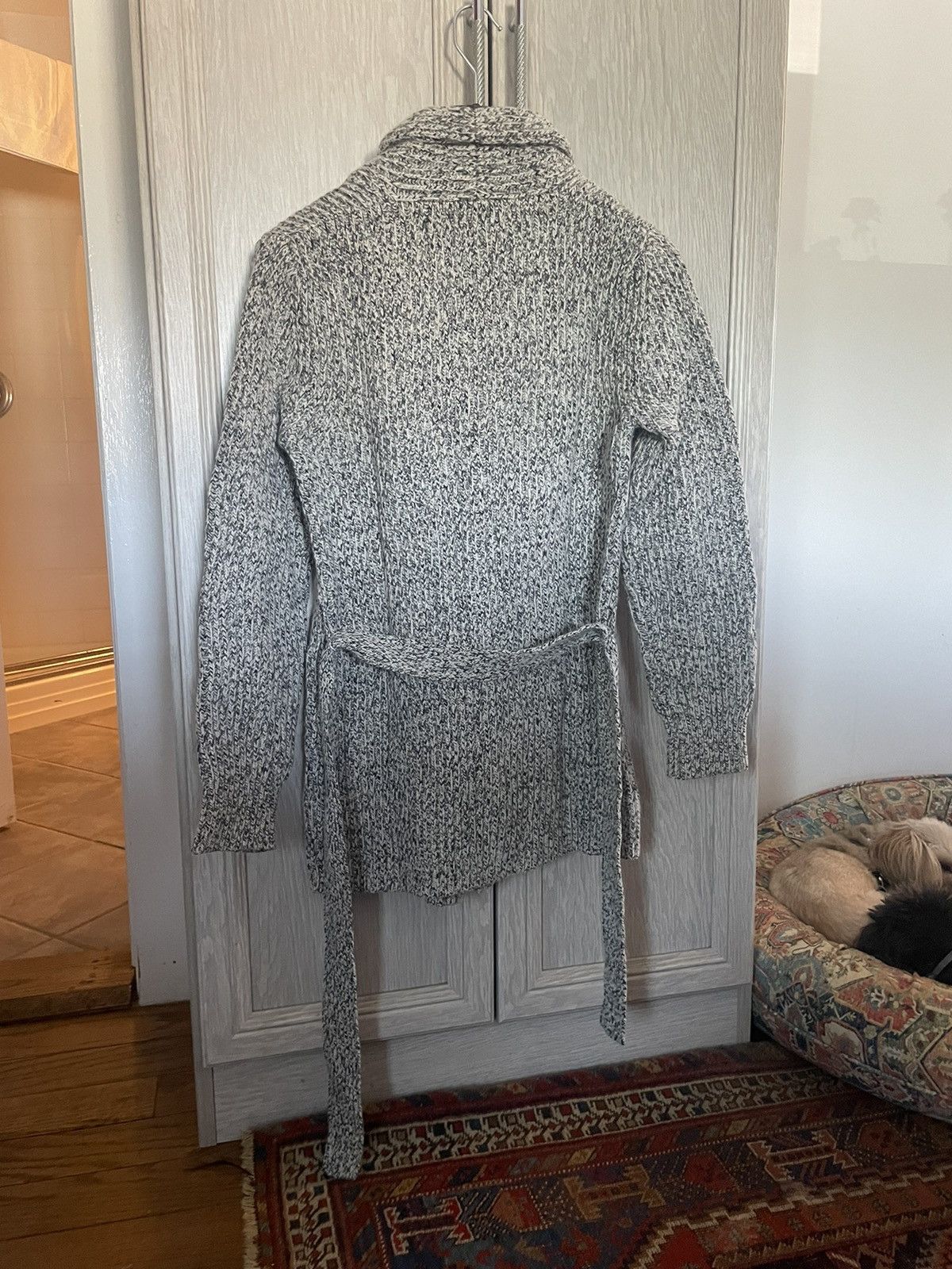 Club Monaco × Vintage Long Belted Marled Cardigan Size US XS / EU 42 / 0 - 2 Thumbnail