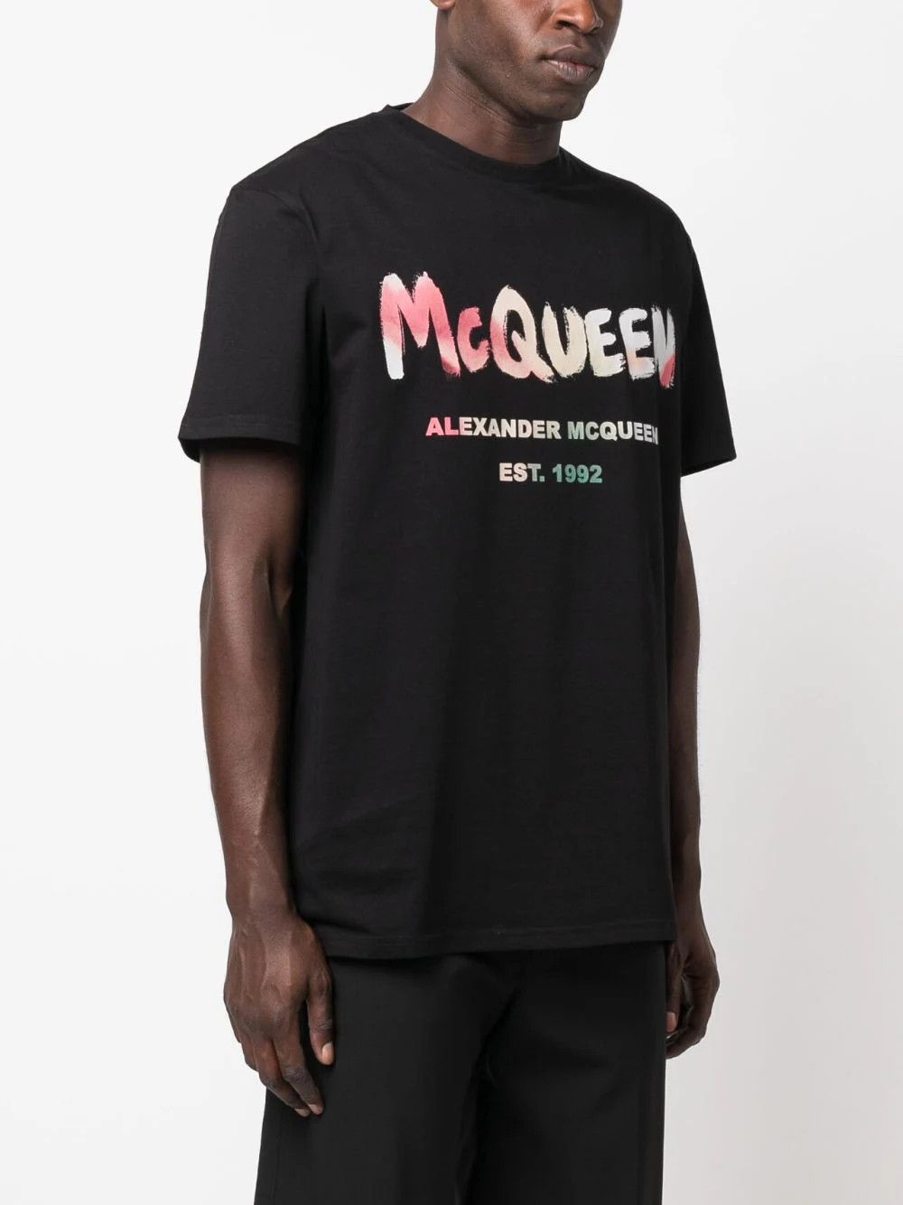 Alexander McQueen o1y1024 T-Shirt In Black Size US XL / EU 56 / 4 - 3 Thumbnail