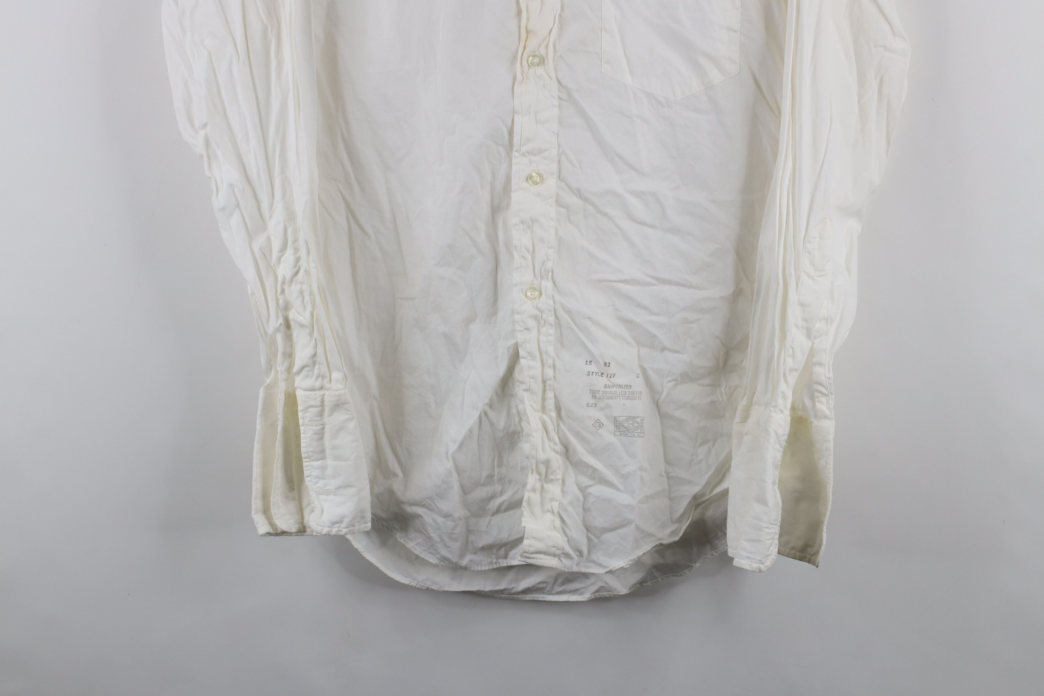 Vintage Vintage 50s 60s Streetwear Cotton Button Shirt White USA Size US M / EU 48-50 / 2 - 3 Thumbnail