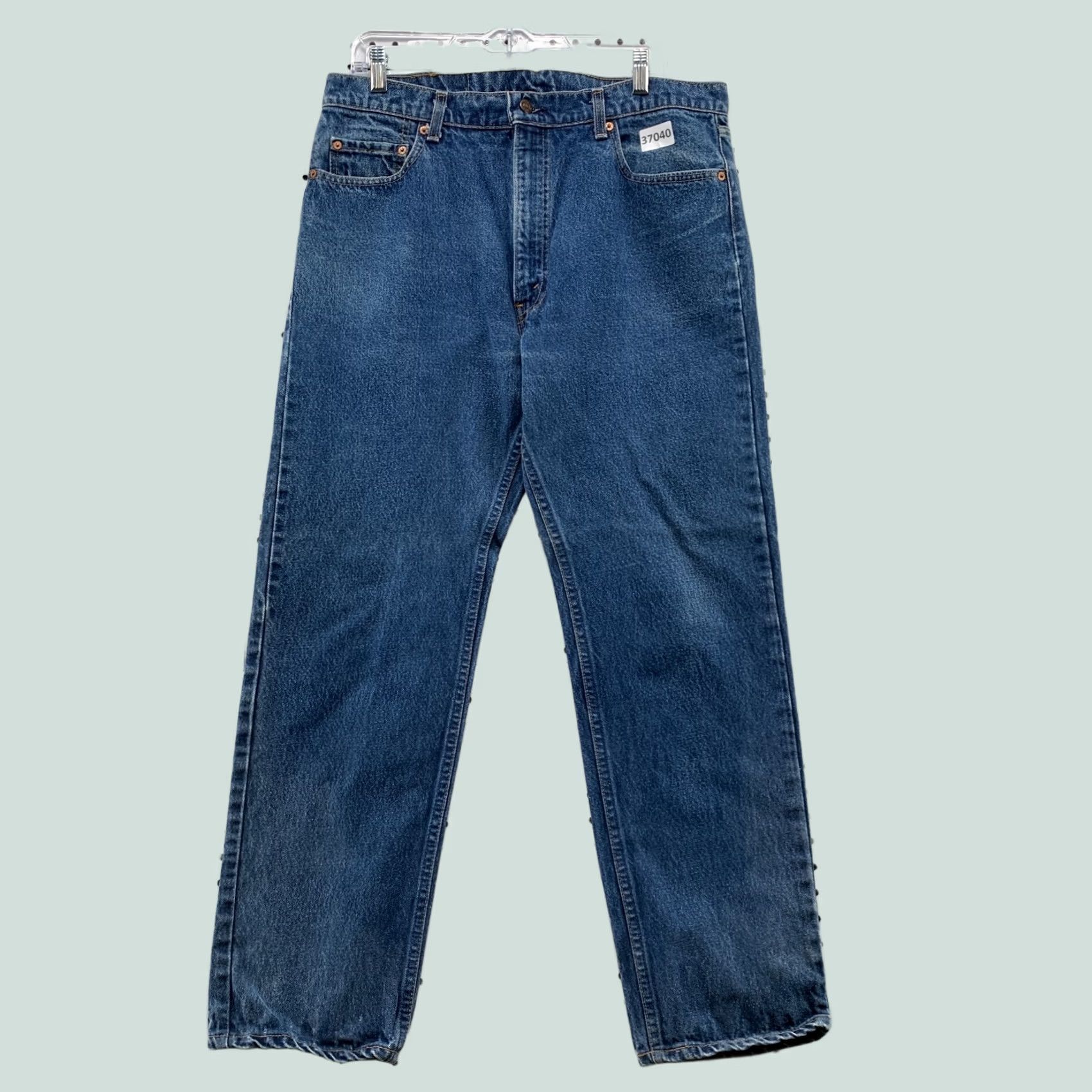 Levi's Levis 505 Jeans Mens Blue Denim Straight Leg USA VTGs 80s Size 38x31 Fits 36x29 Size US 38 / EU 54 - 1 Thumbnail