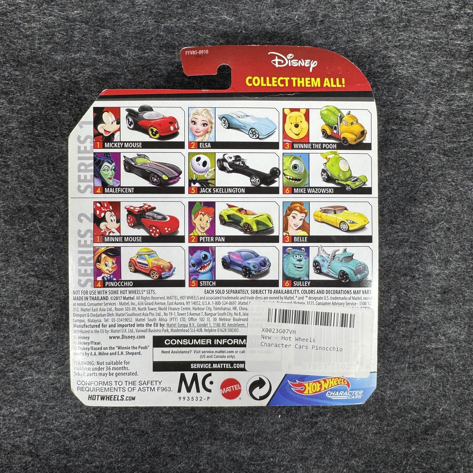 Other Hot Wheels Toy Disney Series 2 Pinocchio NEW Size ONE SIZE - 2 Thumbnail