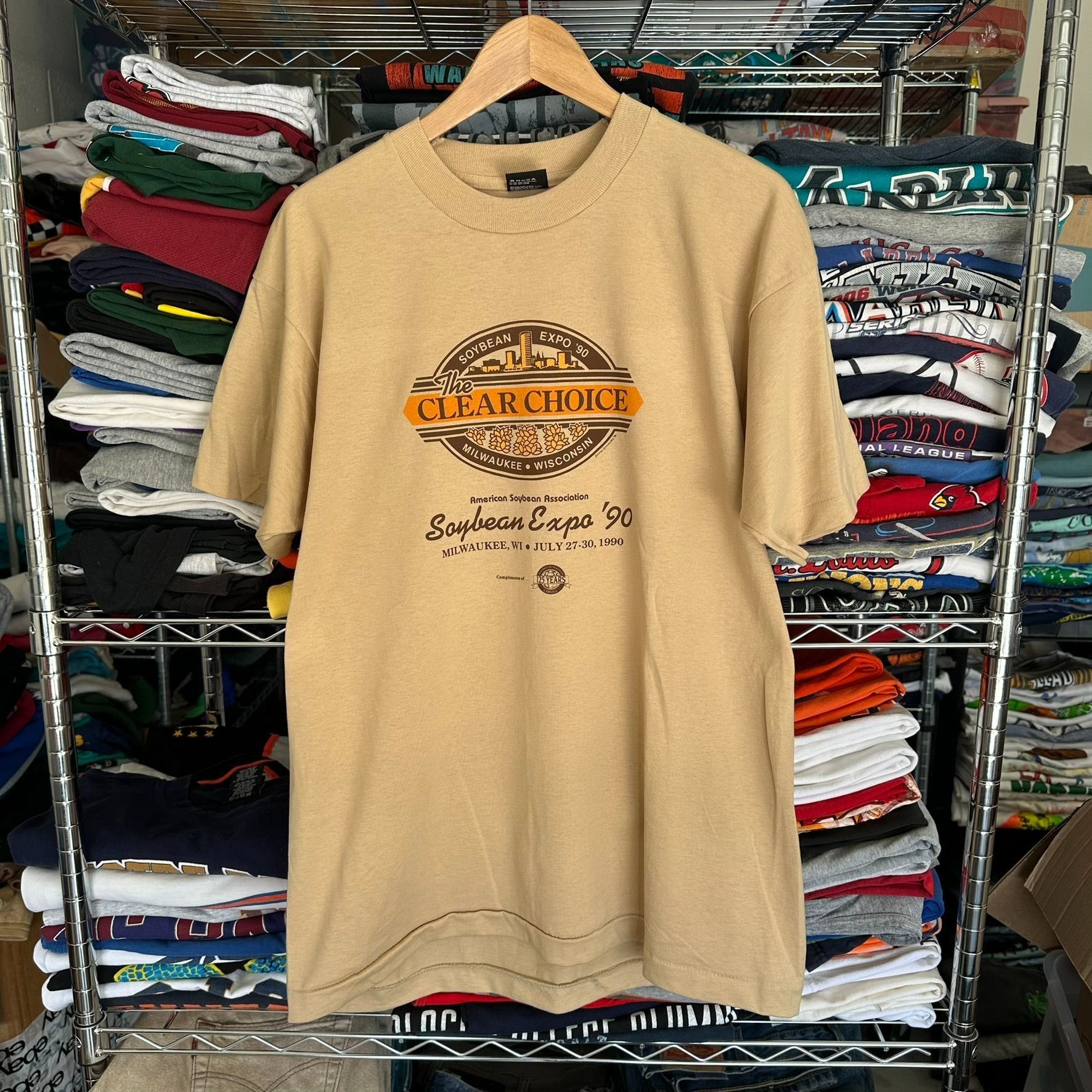 Vintage Vintage 90s Wisconsin Soybean Expo T-Shirt Farmer Agricultur Size US XL / EU 56 / 4 - 1 Thumbnail