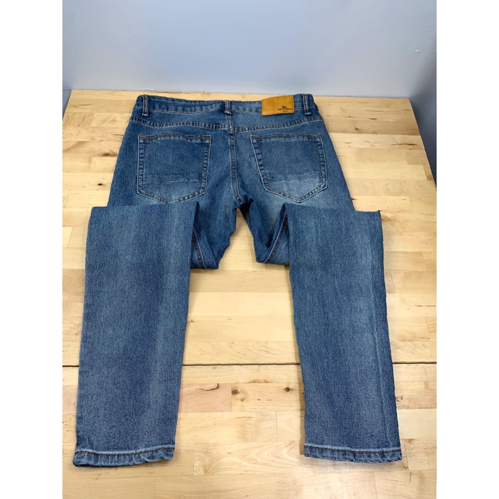 Vintage Smith & Mills Jeans Men 32x30 Denim Straight Leg Blue 4295 Size US 32 / EU 48 - 4 Thumbnail