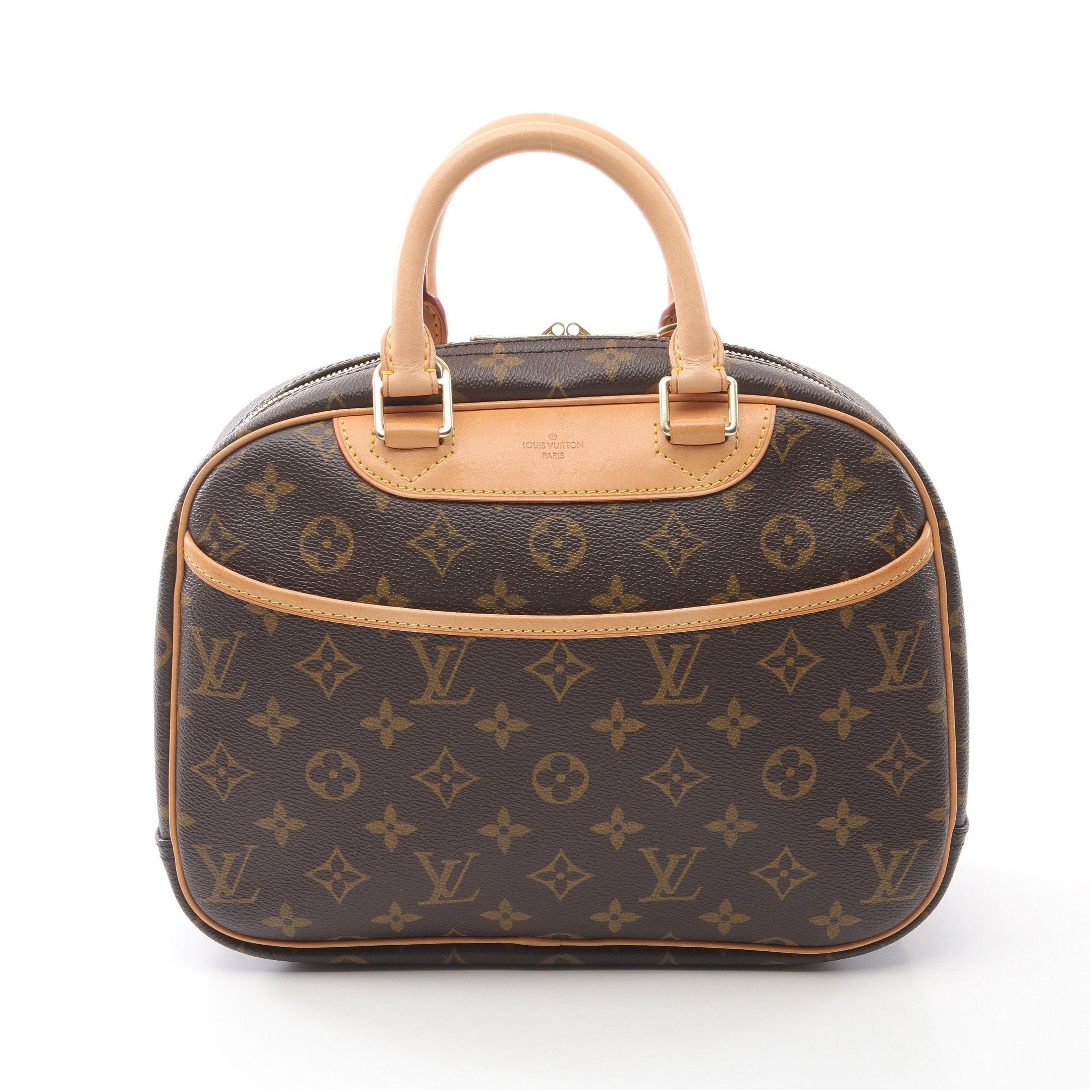Louis Vuitton Louis Vuitton Trouville Monogram Handbag Leather Brown Size ONE SIZE - 1 Thumbnail
