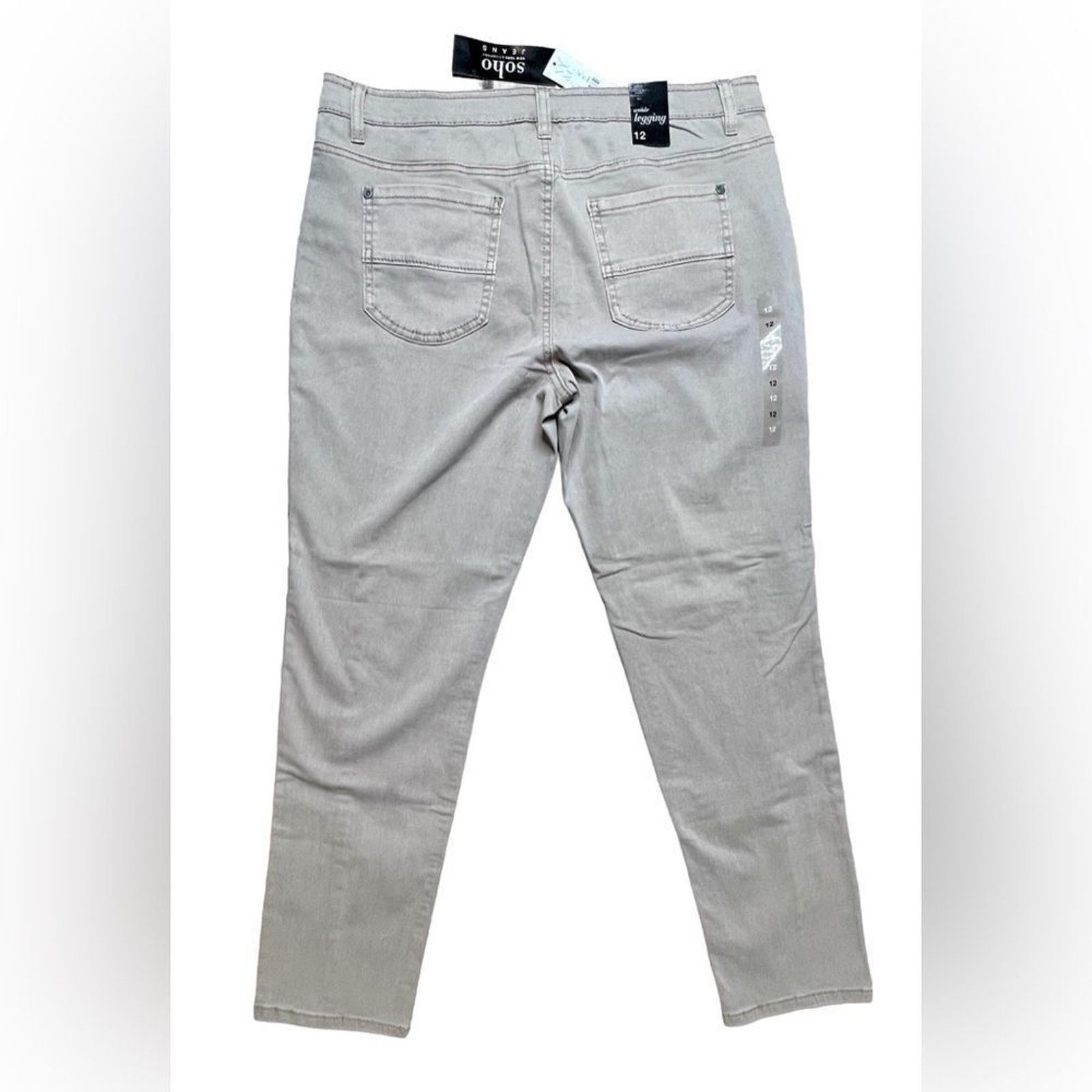 Other Soho NY&C Gray Tapered Leg Exposed Zippers Ankle Jeans 12 Size 34" / US 12 / IT 48 - 10 Thumbnail