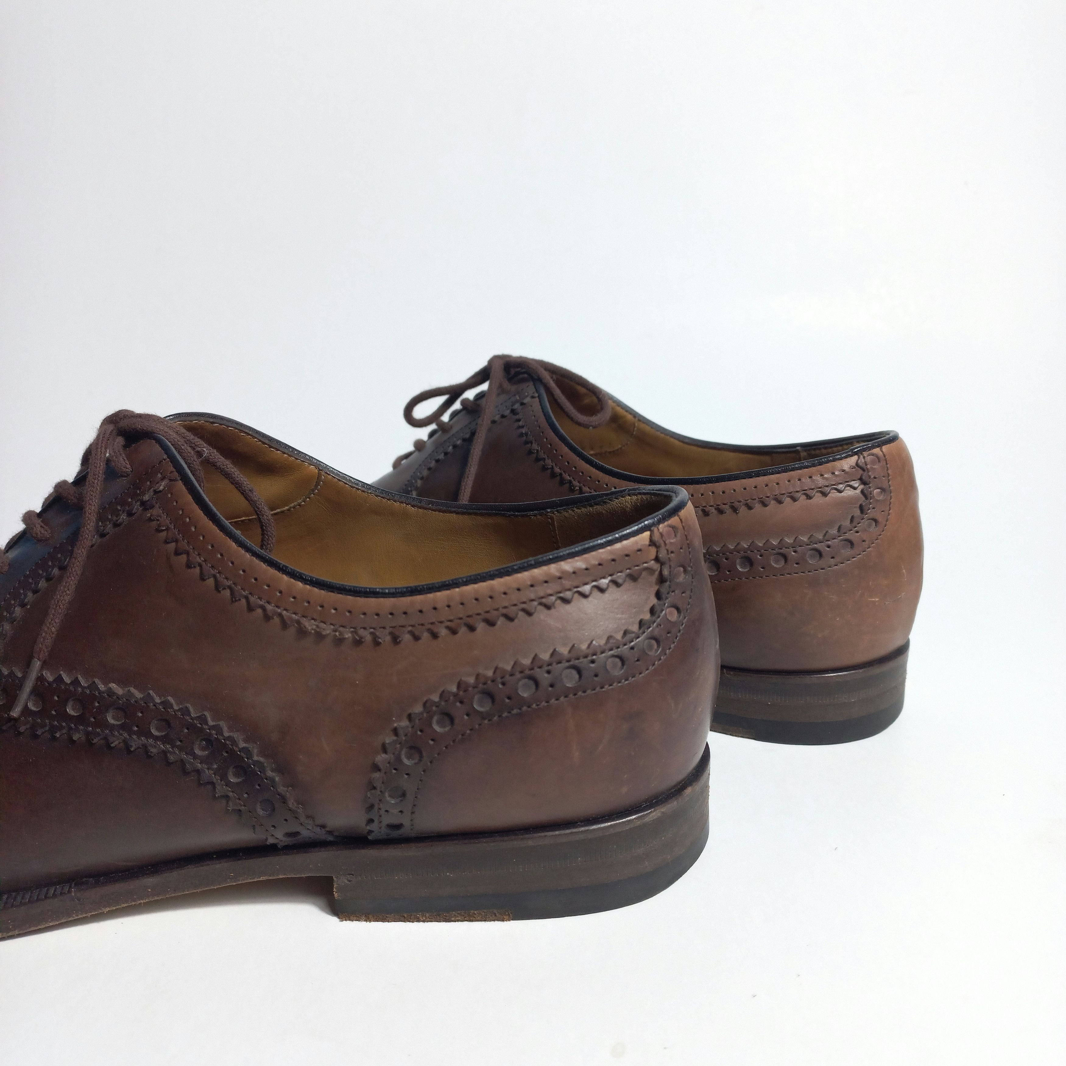 Gucci GUCCI Betis Glamour Oxford Brown Leather Shoes Size US 8.5 / EU 41-42 - 4 Thumbnail
