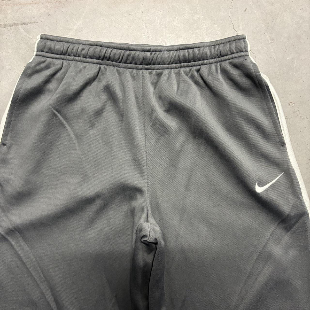 Nike Crazy Vintage Y2K/2000s Baggy Grey Nike Striped Trackpants! Size US 28 / EU 44 - 2 Thumbnail