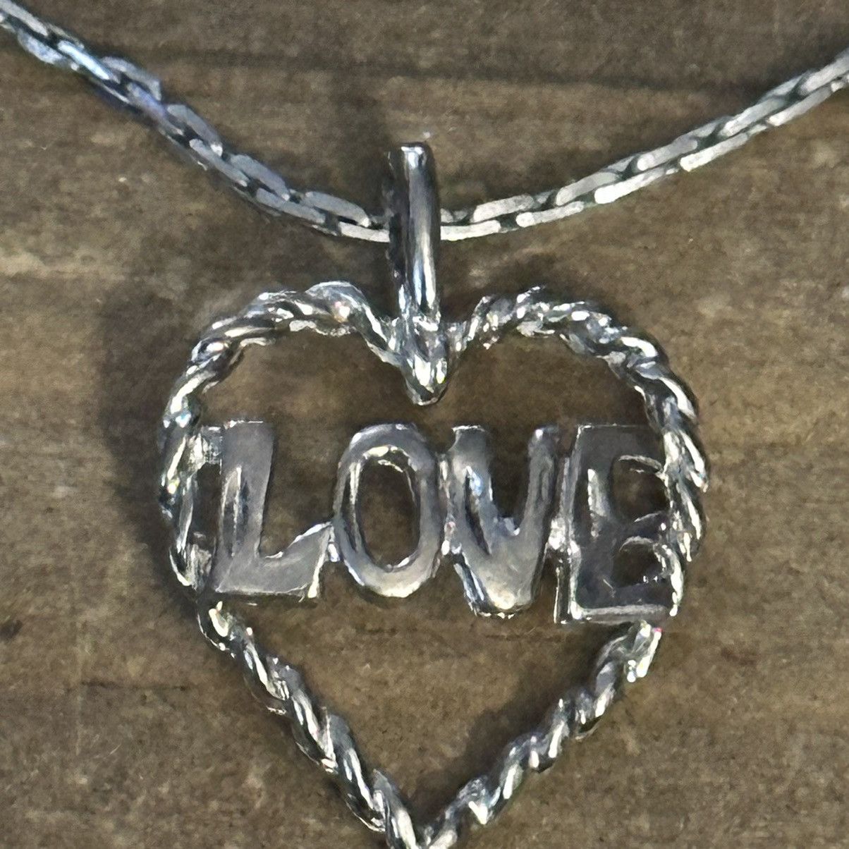 Vintage Vintage love heart pendant necklace Size ONE SIZE - 2 Thumbnail
