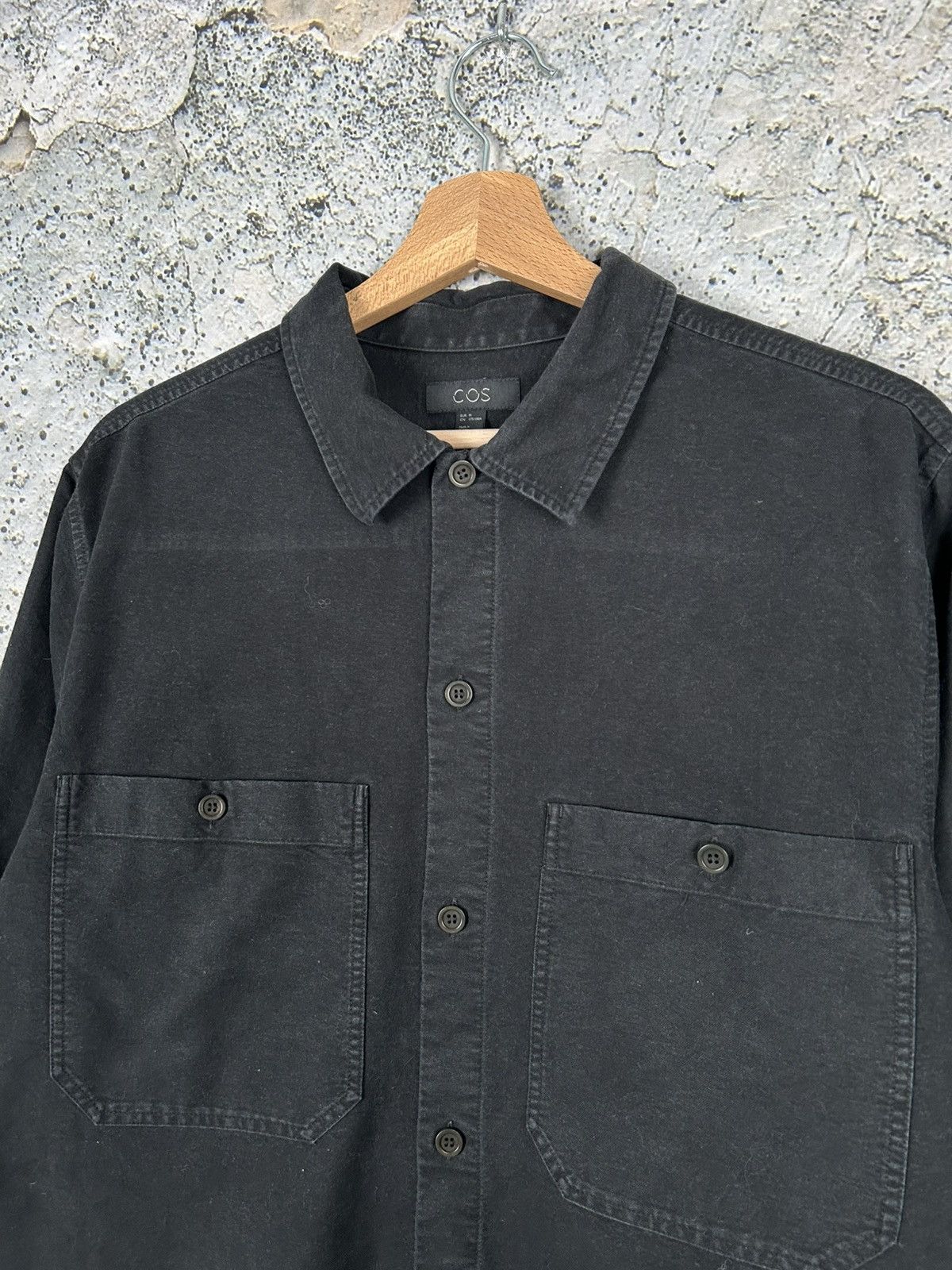 Cos COS Black Shirt Avantgarde Grunge Streetwear Designer Size US M / EU 48-50 / 2 - 3 Thumbnail
