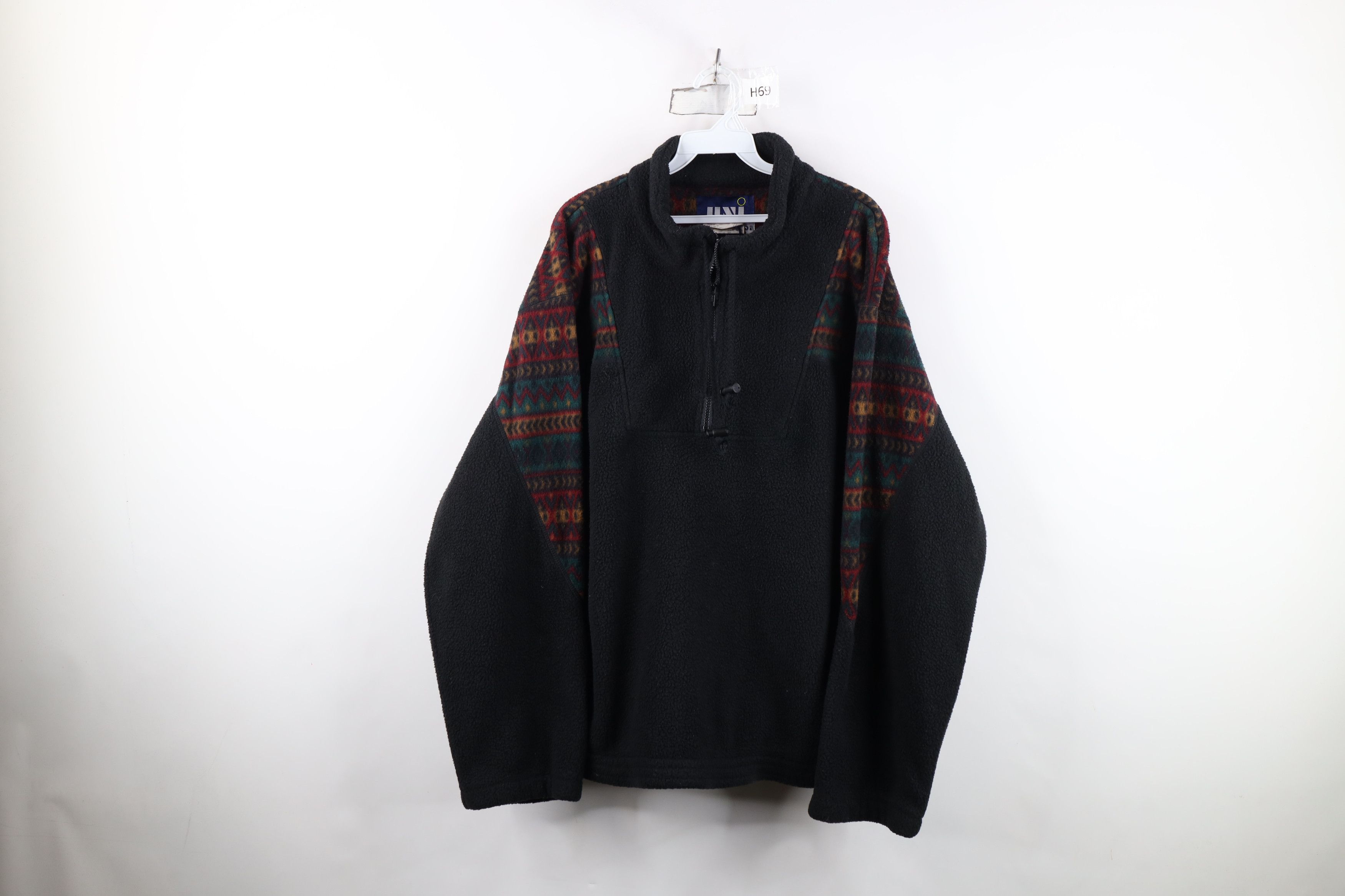 Vintage Vintage 90s Streetwear Southwestern Half Zip Fleece Sweater Size US M / EU 48-50 / 2 - 1 Thumbnail
