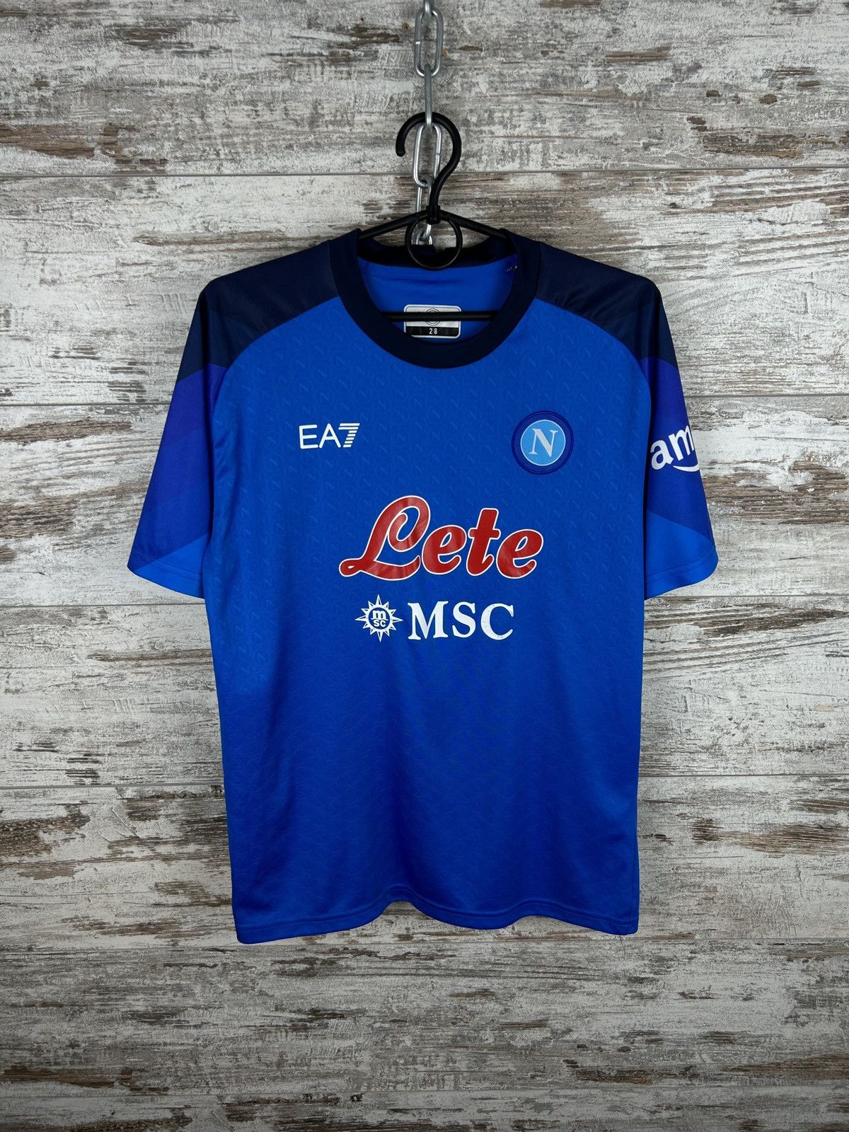 Emporio Armani × Vintage Mens Vintage EA7 SC Napoli T-shirt soccer jersey SSCN Size US S / EU 44-46 / 1 - 2 Thumbnail