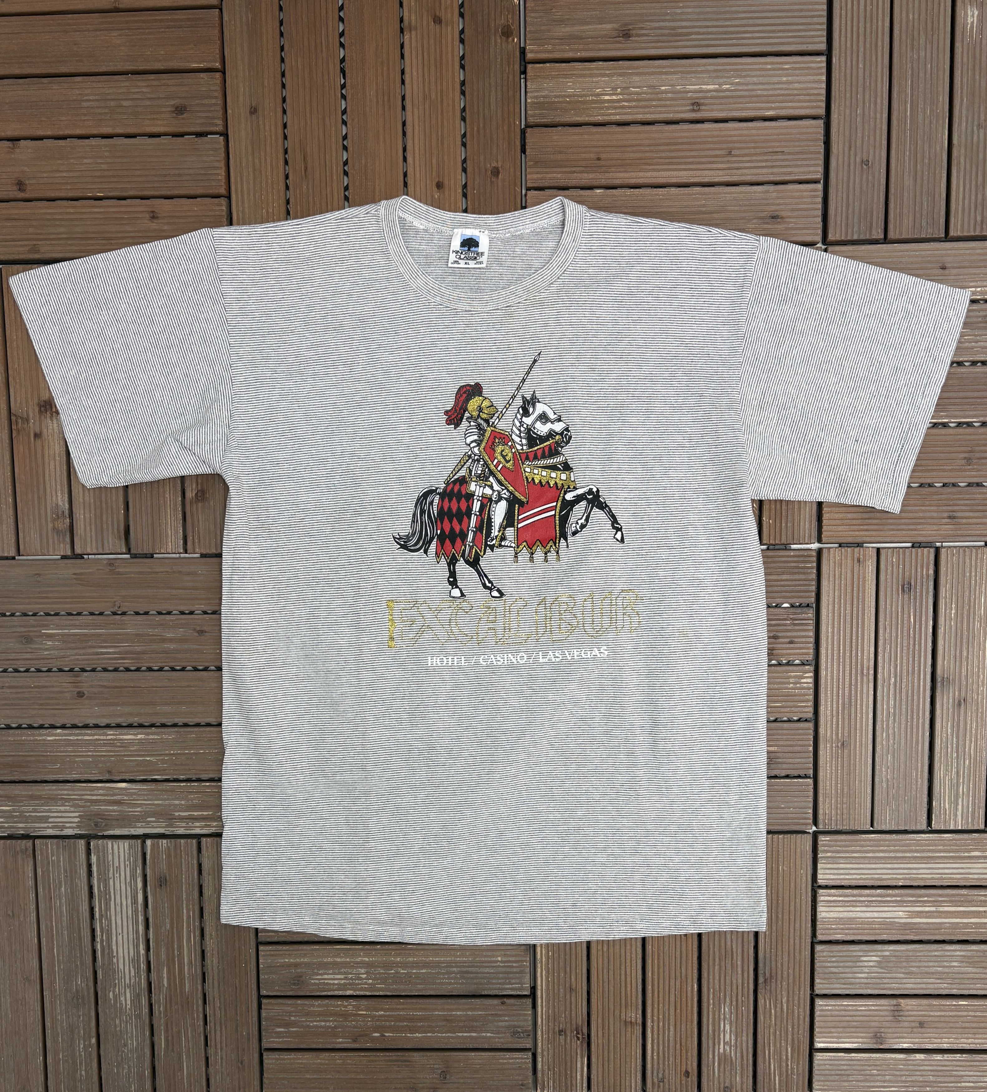 Vintage Excalibur Hotel & Casino Las Vegas Vintage Grey T-Shirt Tee Size US XL / EU 56 / 4 - 1 Thumbnail