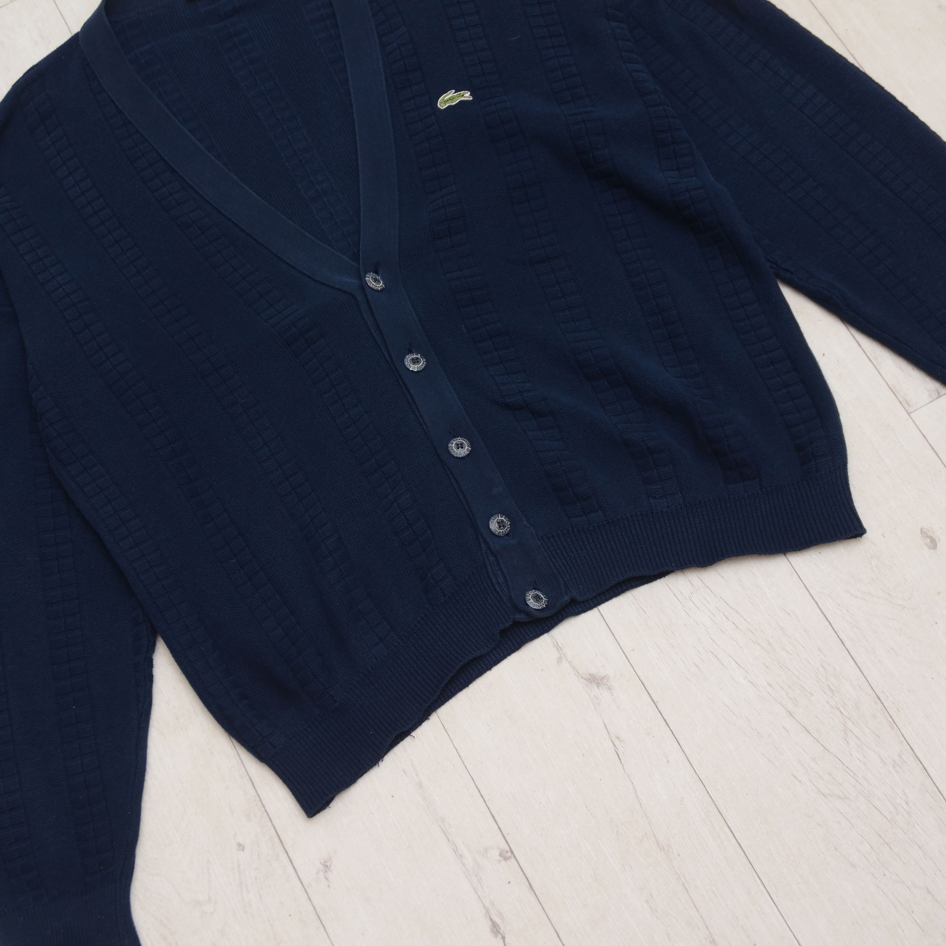 Lacoste 🔥90's Lacoste Cardigan Y2L Knit Retro Boxy Sweater Vintage Size US XL / EU 56 / 4 - 4 Thumbnail
