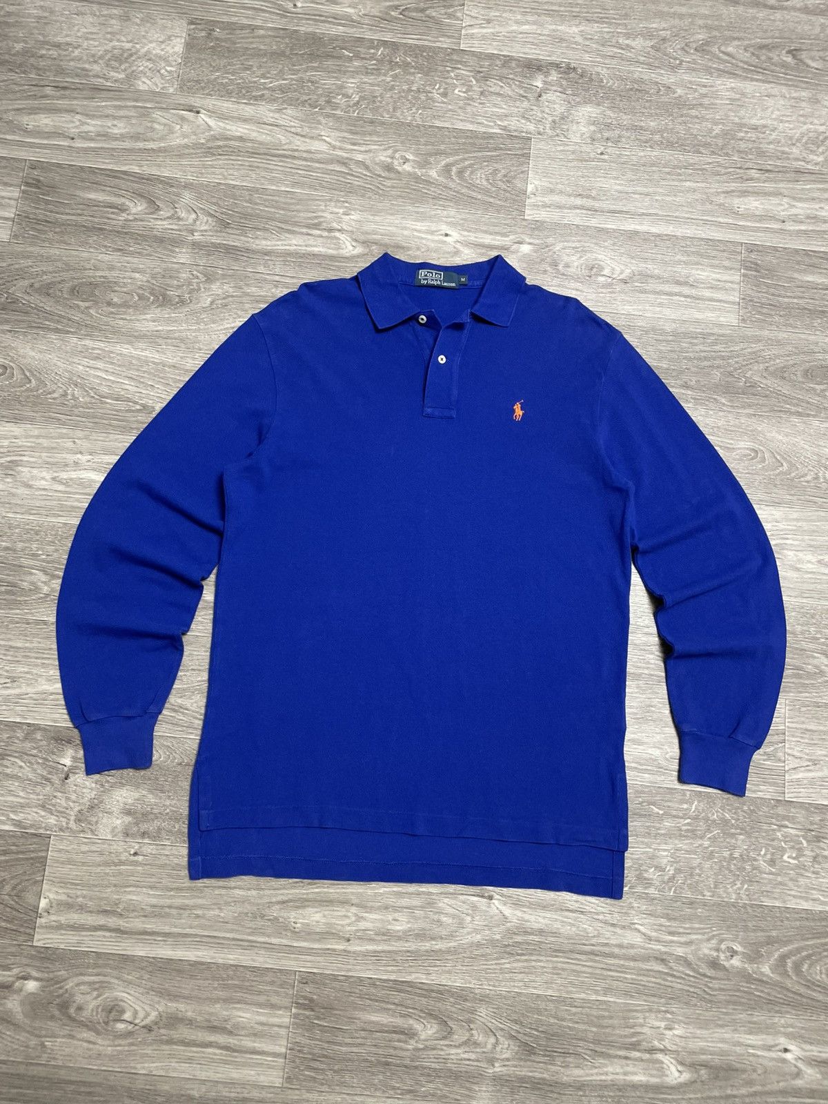 Polo Ralph Lauren Vintage Polo Ralph Lauren Blue Long Sleeve Polo Shirt Size US M / EU 48-50 / 2 - 1 Thumbnail