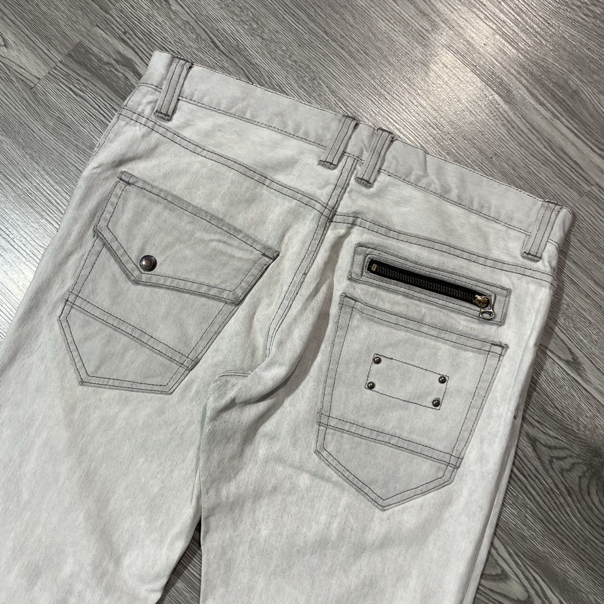 Issey Miyake × Japanese Brand × Tete Homme Tete homme denim pants Size US 34 / EU 50 - 2 Thumbnail