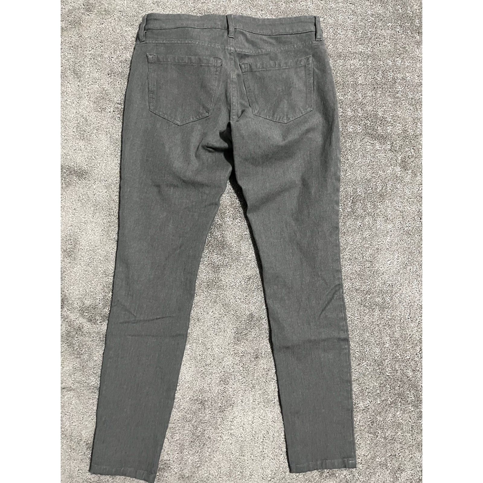 Banana Republic VINTAGE Banana Republic Sloan Slim Fit Gray Solid Ankle Denim Jeans Size 0 Womens Size 25" / US 0 / IT 36 - 3 Thumbnail