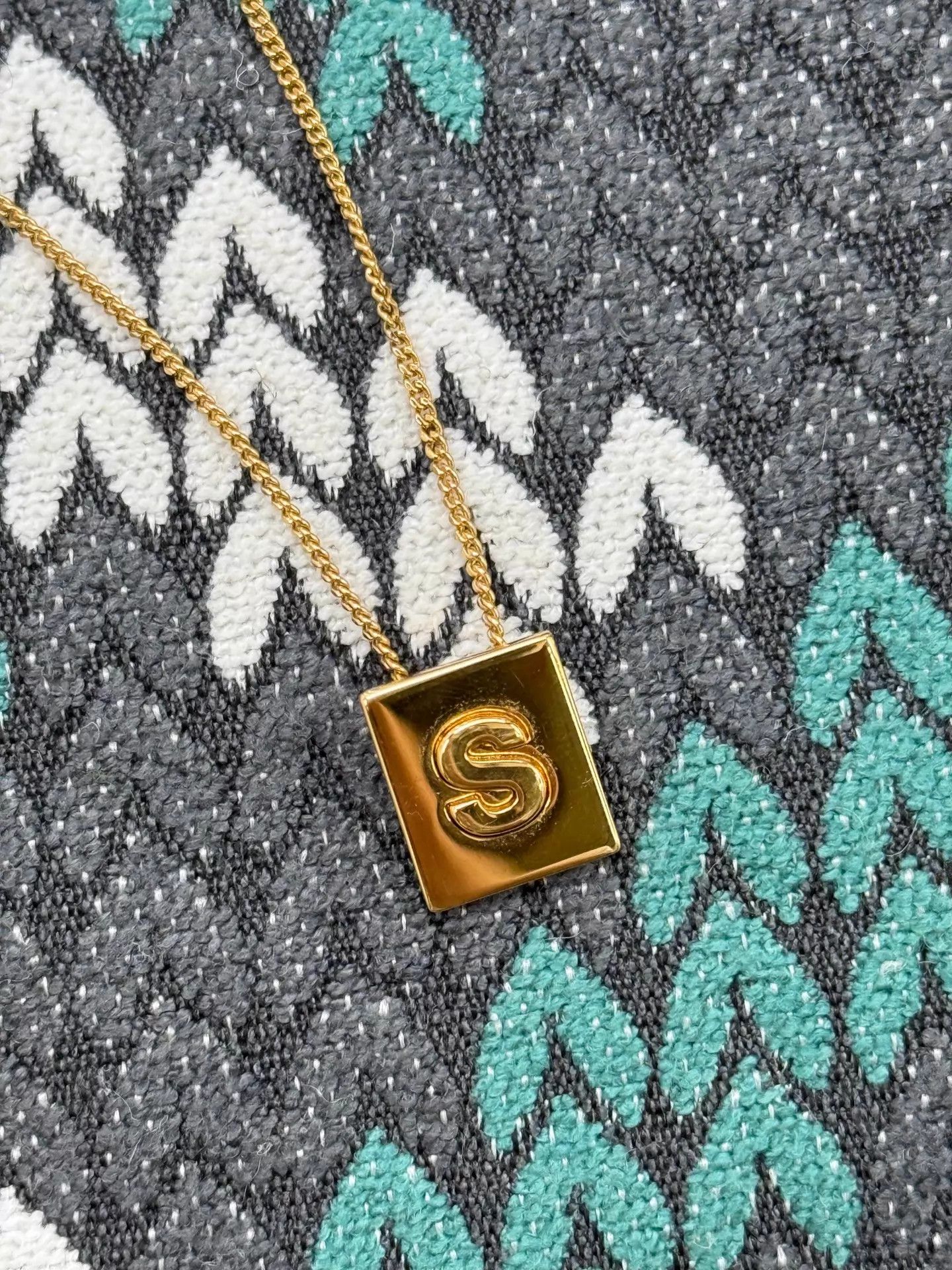 Celine Celine Gold Letter Tag Necklace New Size ONE SIZE - 4 Thumbnail