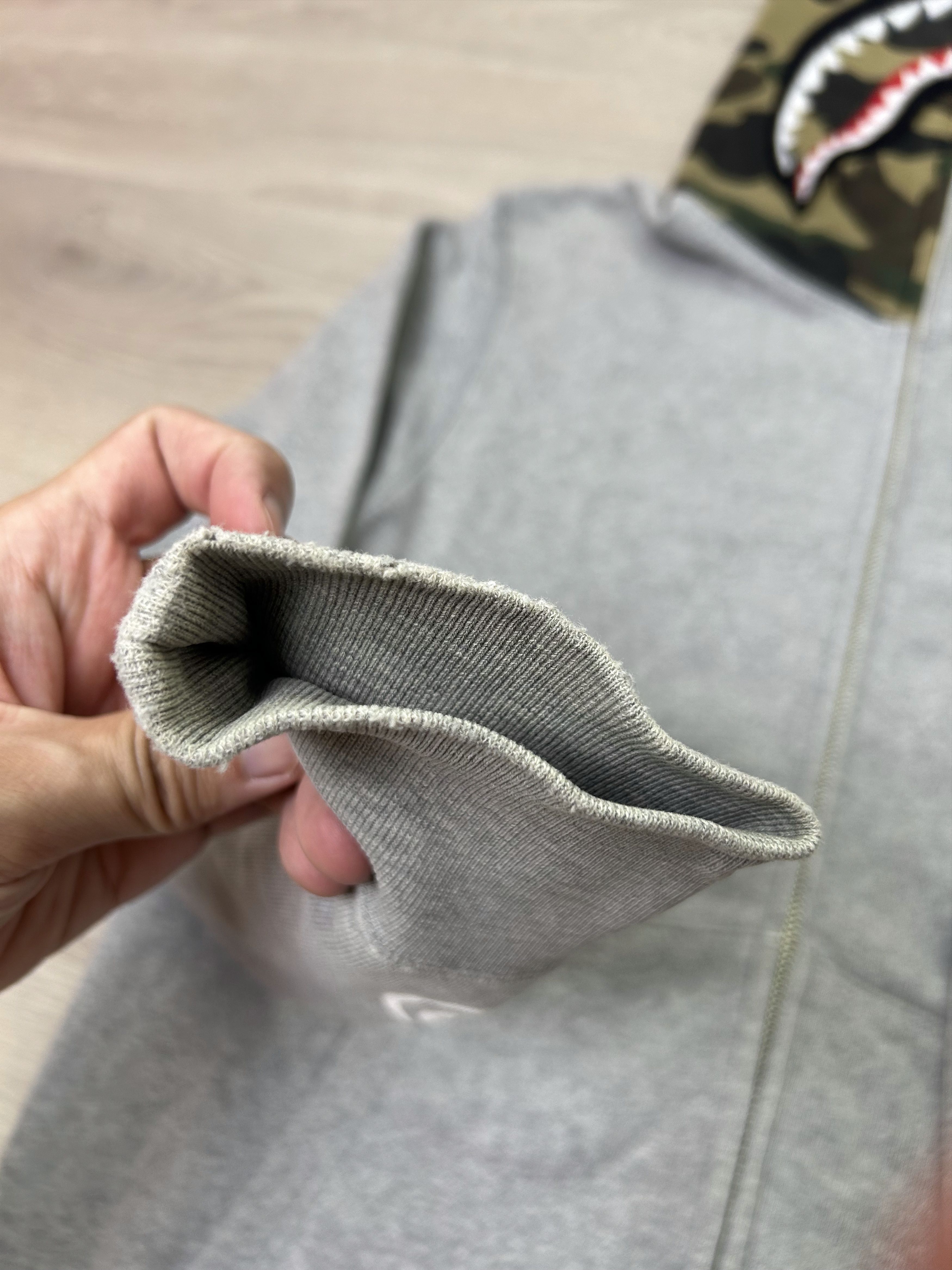 Bape BAPE Grey x 1st Camo Shark Full Zip Hoodie [Size M] Size US M / EU 48-50 / 2 - 6 Thumbnail
