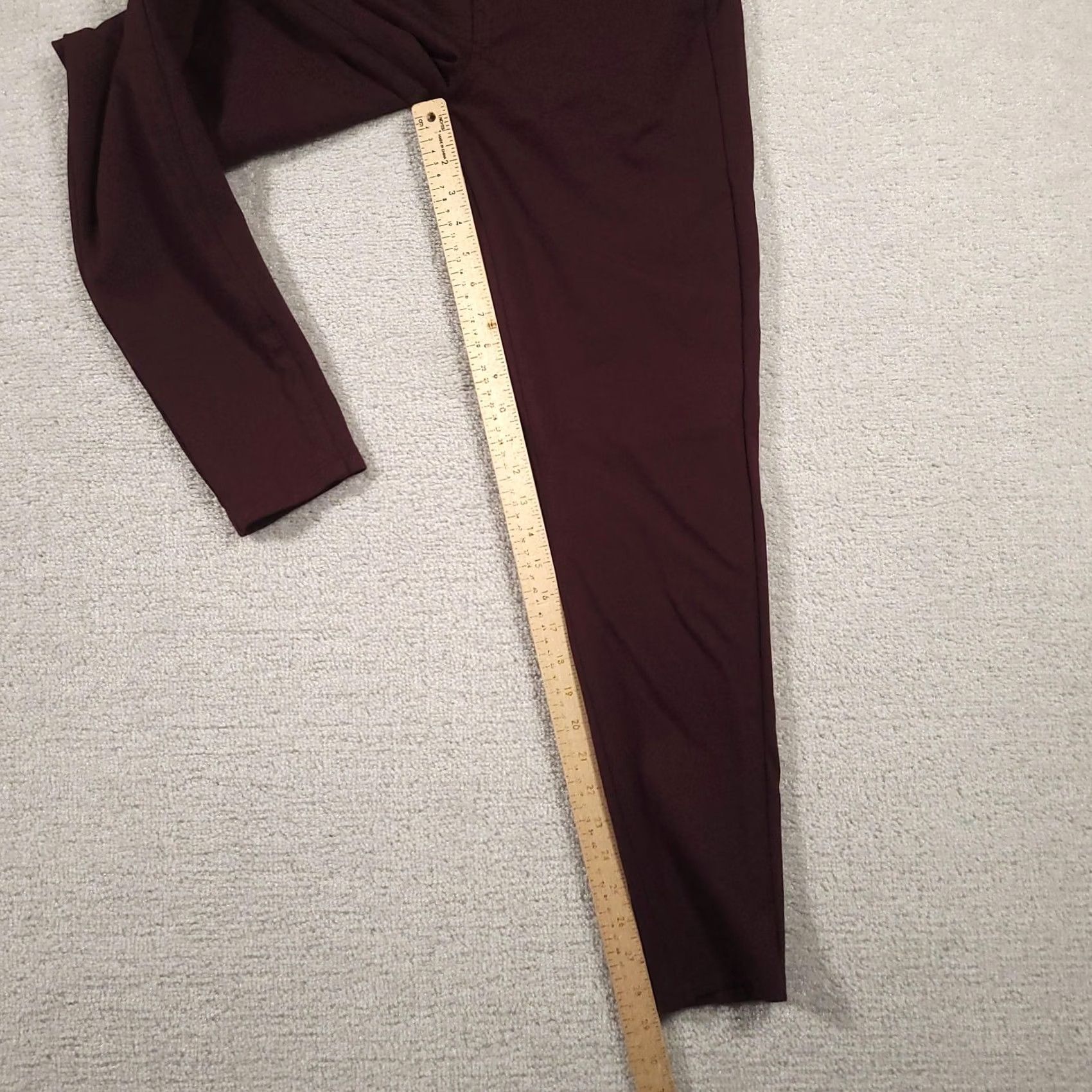Vintage Liverpool Jeans Womens Skinny Pants Denim 10 Aubergine Burgundy Zip Five-Pocket Slim Rise Mid 29in Inseam Dark Dye Size 32" / US 10 / IT 46 - 4 Thumbnail