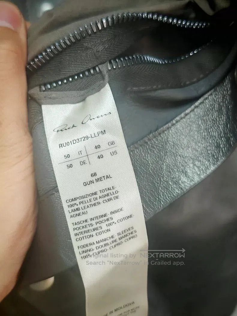 Rick Owens Rick Owens Metallic Coated Leather Jacket. Size US L / EU 52-54 / 3 - 3 Thumbnail