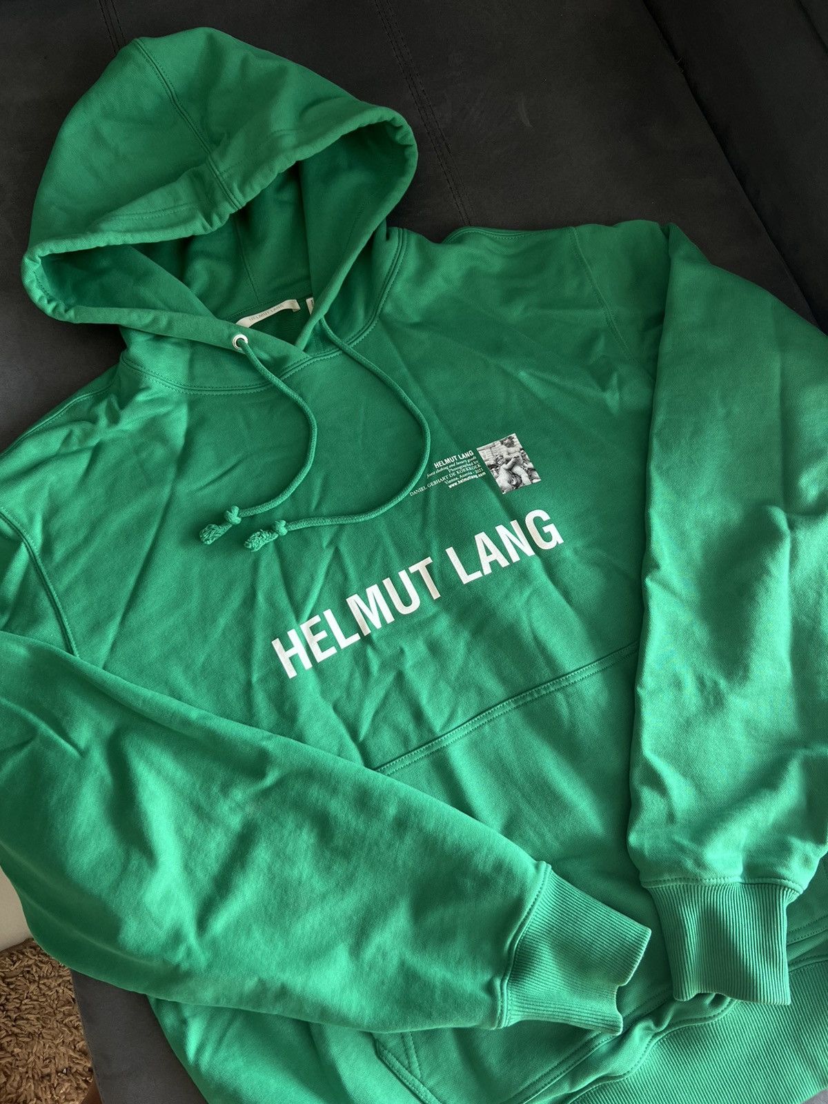 Helmut Lang Helmut Lang big logo hoodie ship one week from Spain Size US L / EU 52-54 / 3 - 4 Thumbnail