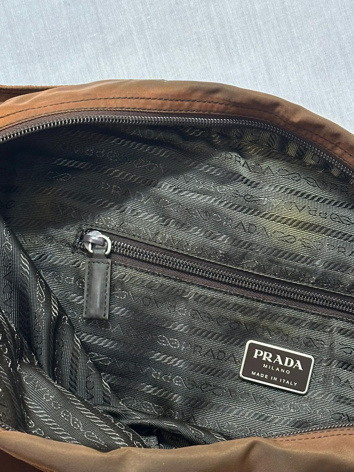 Prada vintage Prada Tessuto Nylon khaki green shoulder Size ONE SIZE - 13 Thumbnail