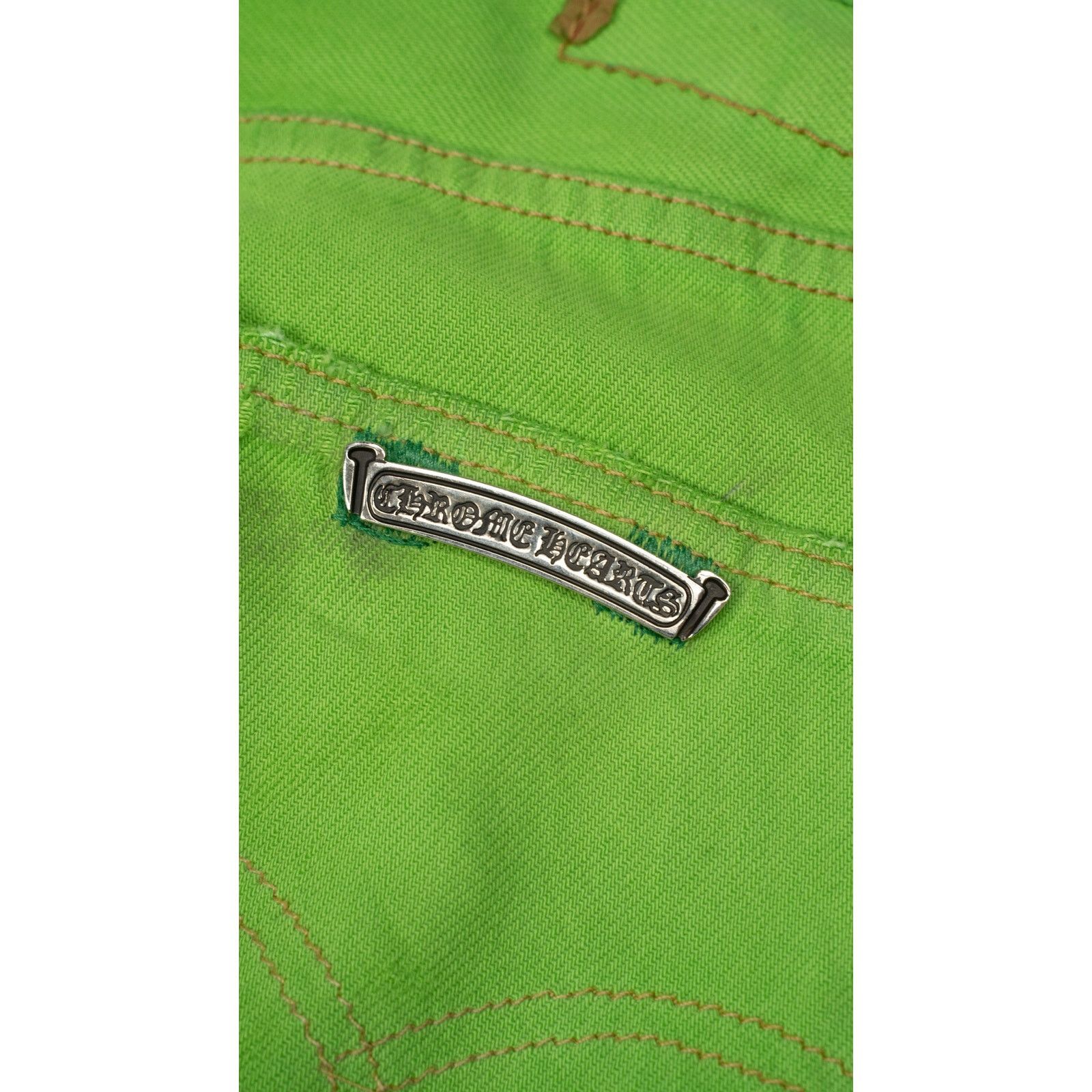 Chrome Hearts Levi's 501 Sex Record Exclusive Cross Patch Green Jeans Size US 36 / EU 52 - 4 Thumbnail