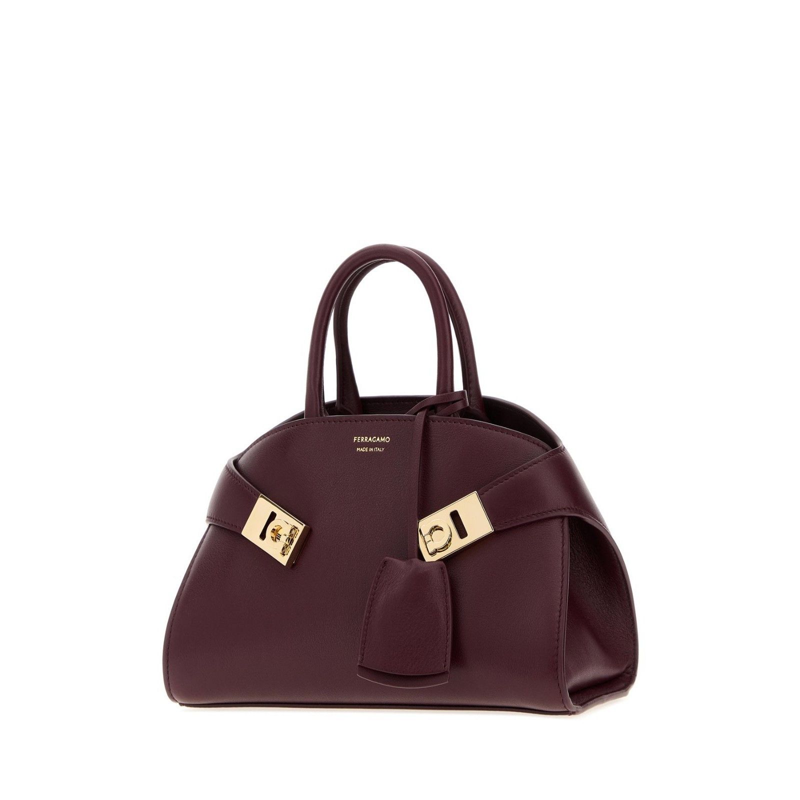 Salvatore Ferragamo FERRAGAMO Hug Mini Plum Top Handle Bag New & Authentic Size ONE SIZE - 2 Thumbnail