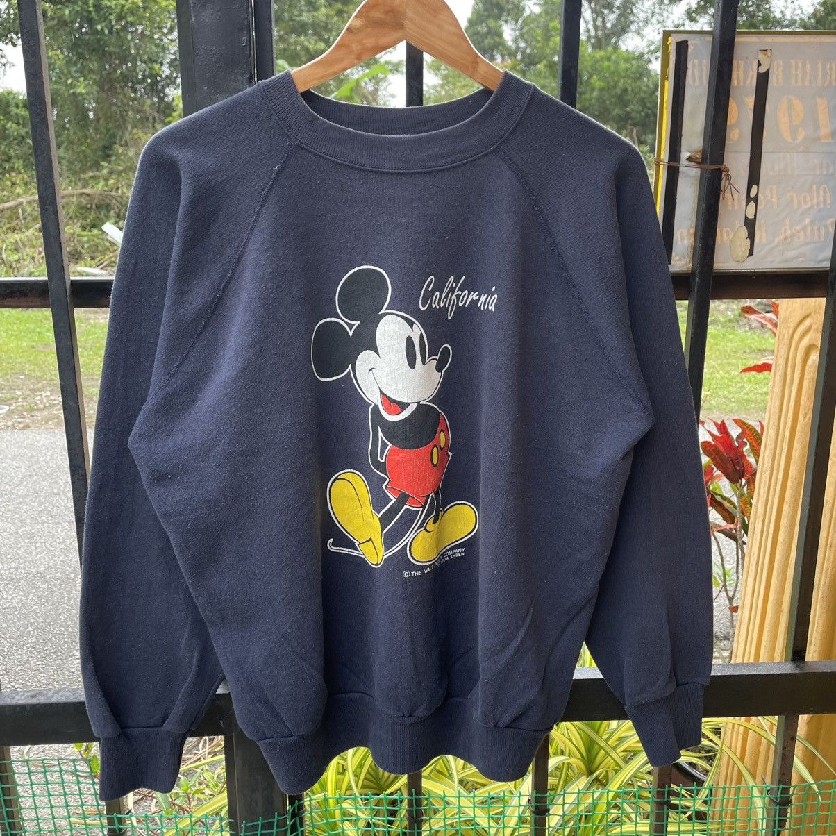 Mickey Mouse 🔥Vintage 80s Mickey Mouse OG Design Jumper Sweatshirts Size US M / EU 48-50 / 2 - 5 Thumbnail