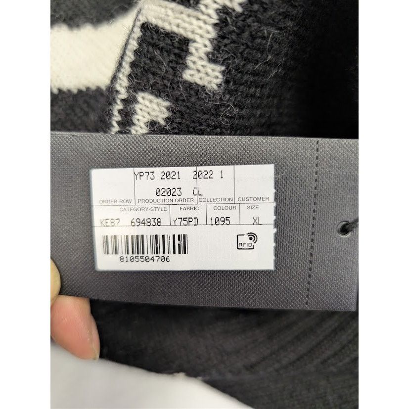 Saint Laurent Paris o1rshd1 Nordic Knit Wool Reindeer Sweater in Black XL Size US XL / EU 56 / 4 - 21 Thumbnail