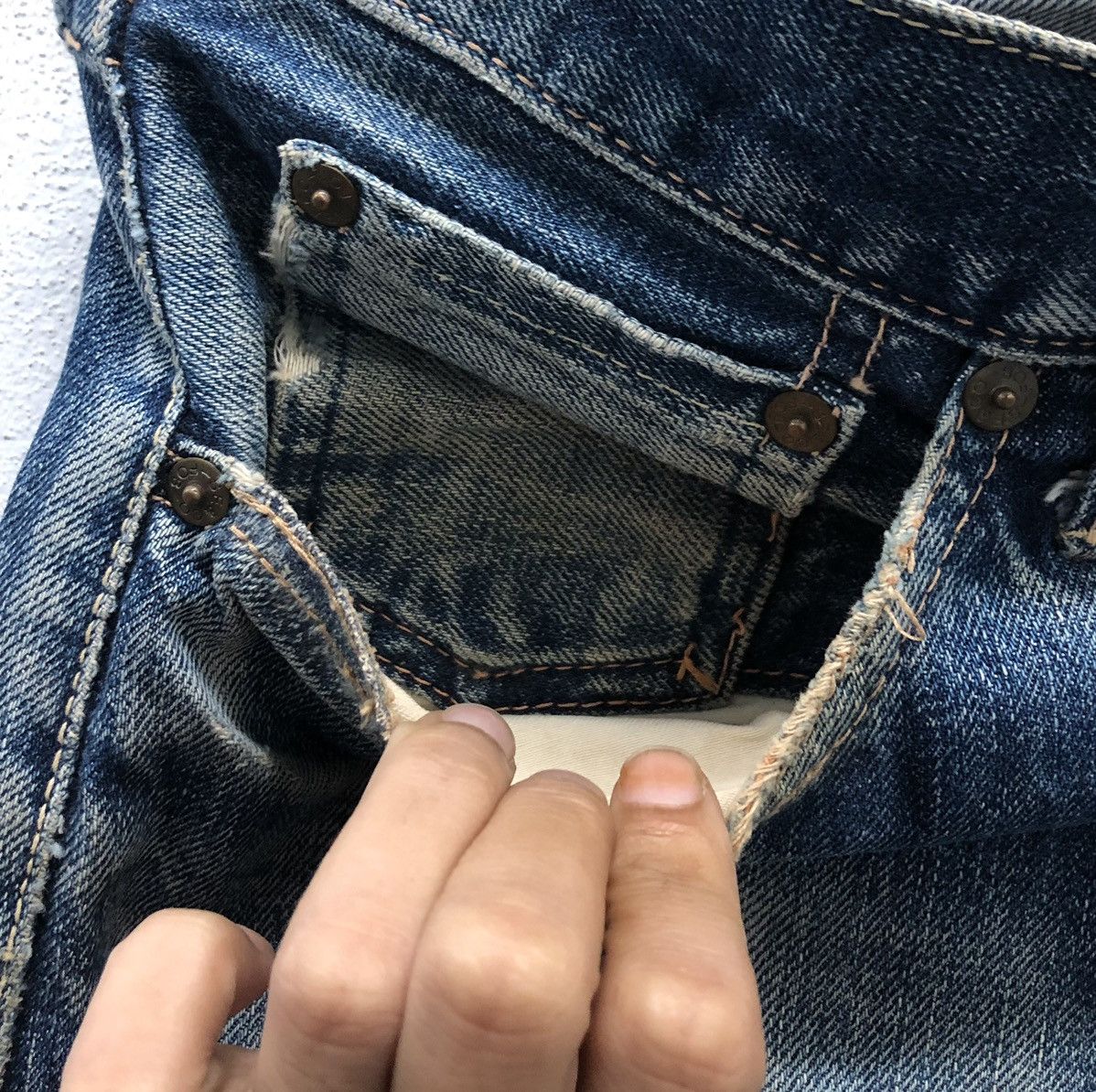 FOB Factory Vintage FOB Factory Made In Japan Denim Pants Size US 33 - 6 Thumbnail