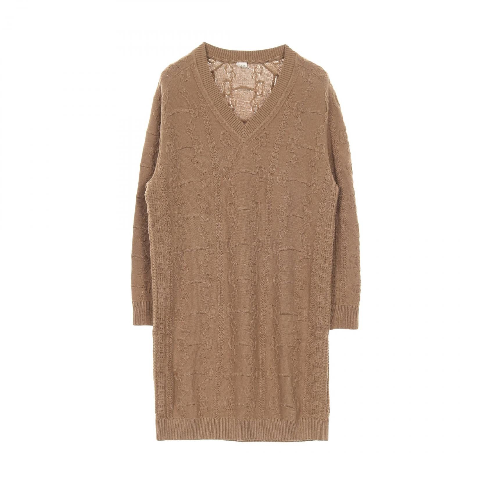 Hermes Hermes Hermes Chaine d Ancre Wool Cashmere Dress Textile Dresses DUTY FREE for USA Size ONE SIZE - 1 Thumbnail