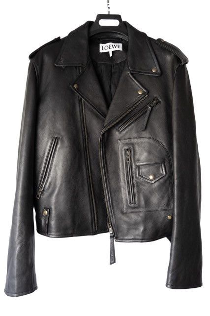 Loewe LOEWE Zip-Up Long Sleeved Leather Biker Jacket Size US M / EU 48-50 / 2 - 1 Thumbnail