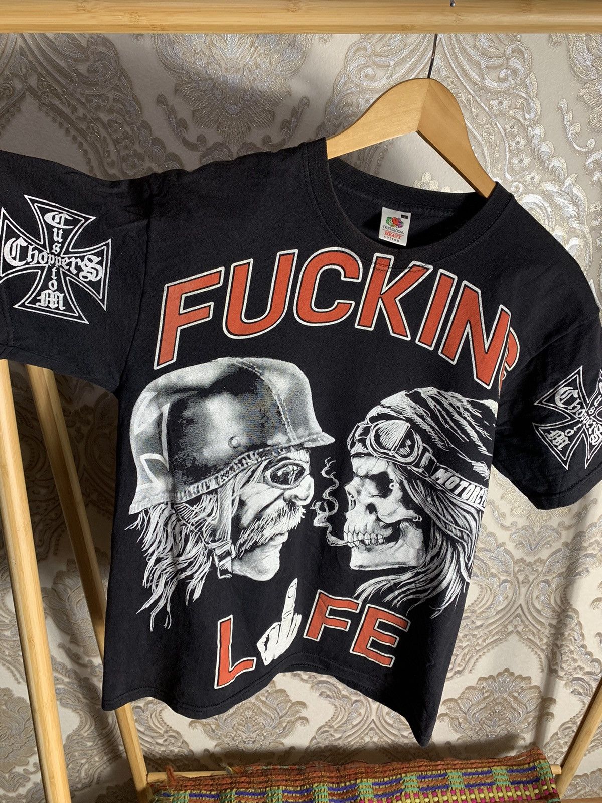 Vintage VINTAGE COSTOM CHOPPERS FUCKING LIFE LOGO HARLEY DAVIDSON Size US M / EU 48-50 / 2 - 2 Thumbnail