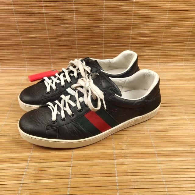 Gucci Gucci ACE Signature Black Casual Sneakers for Men Size US 9.5 / EU 42-43 - 1 Thumbnail
