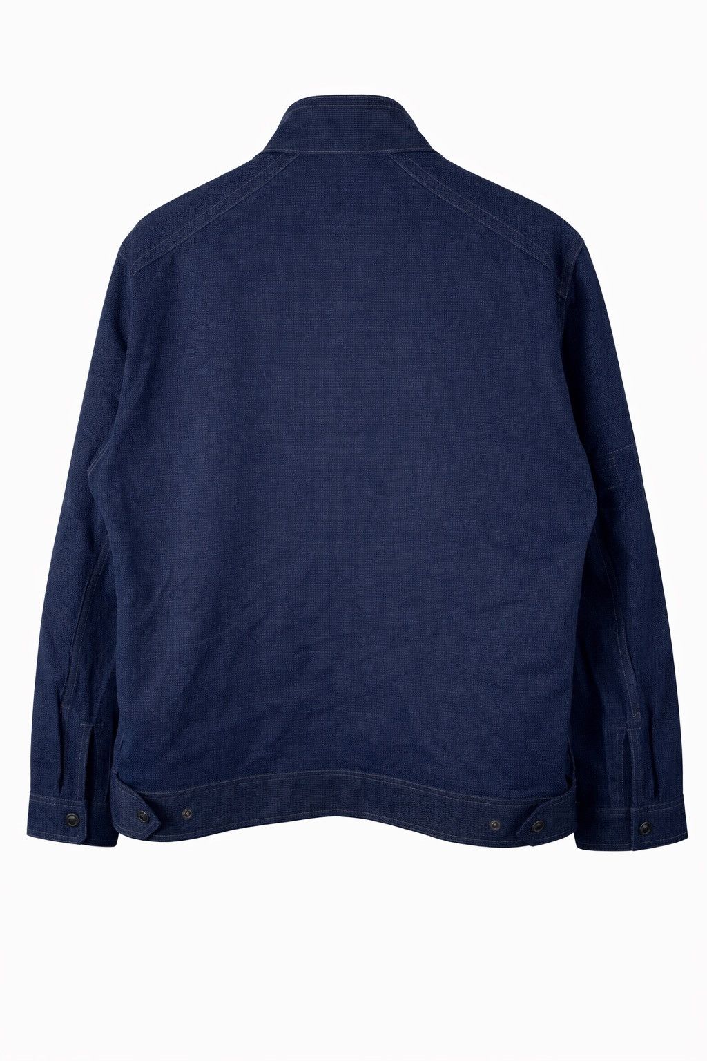 Japanese Brand Jawin EARTH Navy Utility Workwear Full Zip Textured Fabric Size US L / EU 52-54 / 3 - 2 Thumbnail