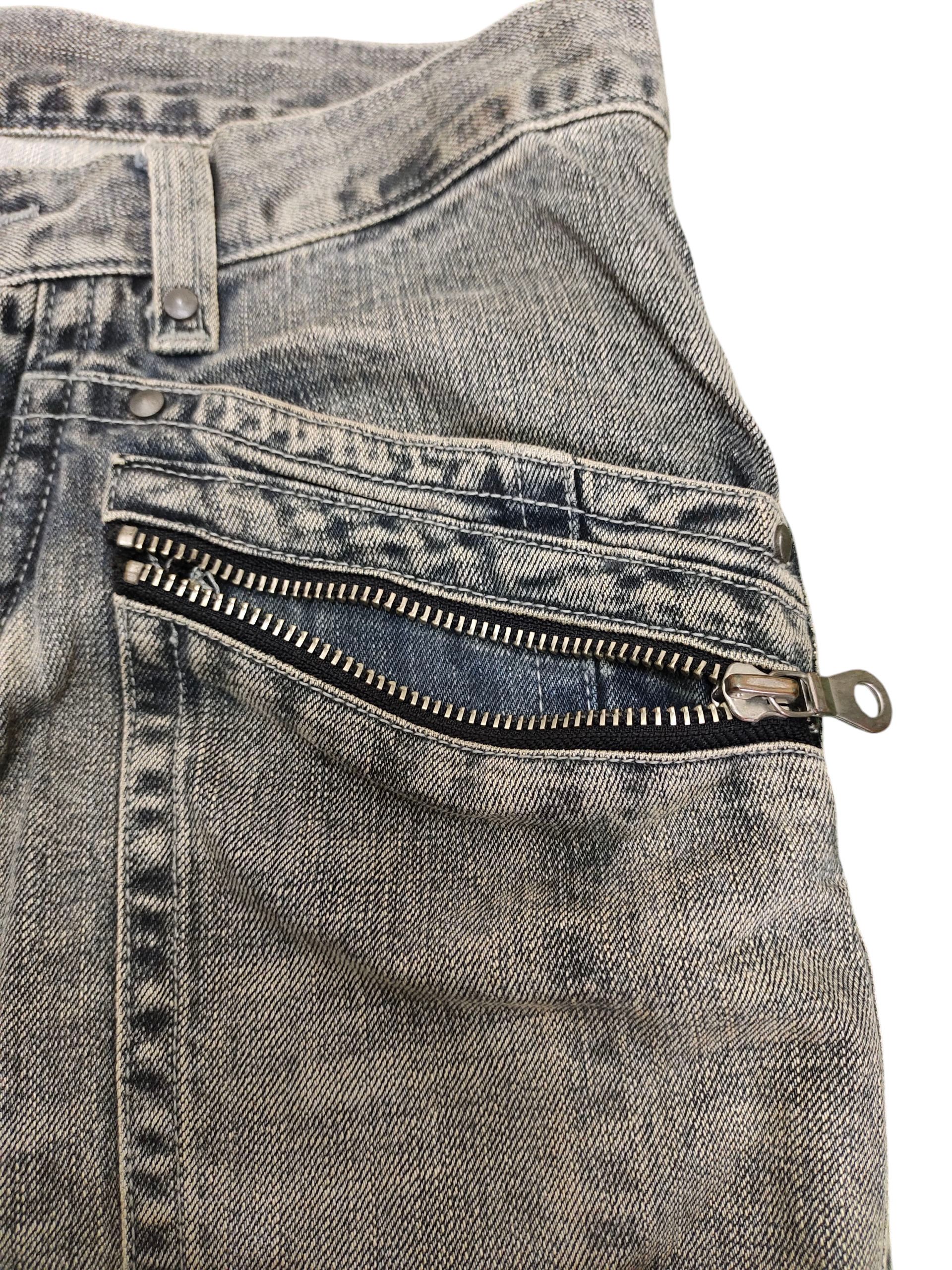 JACKROSE Japanese Brand Jackrose Multi Zipper Pocket Denim Jeans Size US 33 - 12 Thumbnail