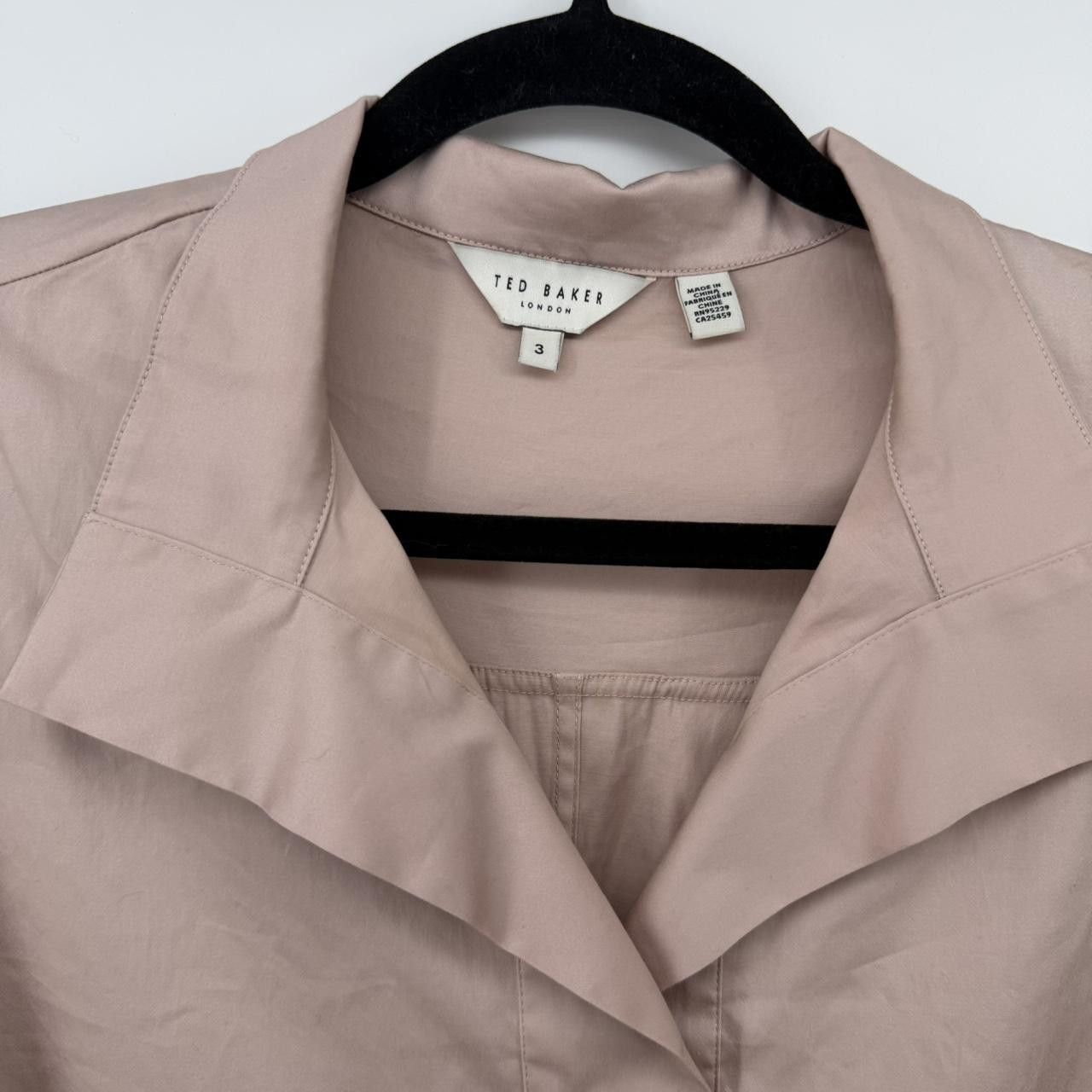 Ted Baker Ted Baker blush pink oversized shirt with collar and button Size M / US 6-8 / IT 42-44 - 3 Thumbnail