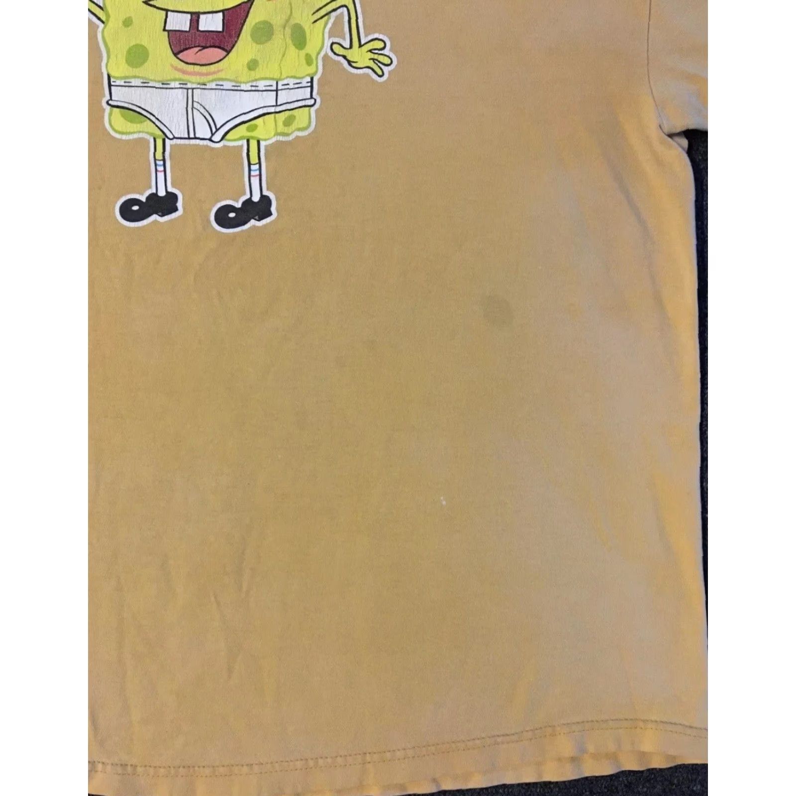 Nickelodeon VINTAGE SpongeBob Shirt XL Yellow 90s Distressed Promo Graphic Tee Mens Cartoon Nickelodeon Grunge Patrick Rugrats Hey Arnold Rockos Modern Life Size US XL / EU 56 / 4 - 6 Thumbnail