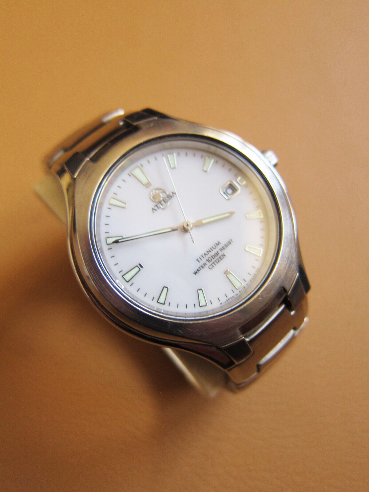 Citizen CITIZEN Attesa EcoDrive Mens Titanium Solar Watch White Dial Size ONE SIZE - 2 Thumbnail