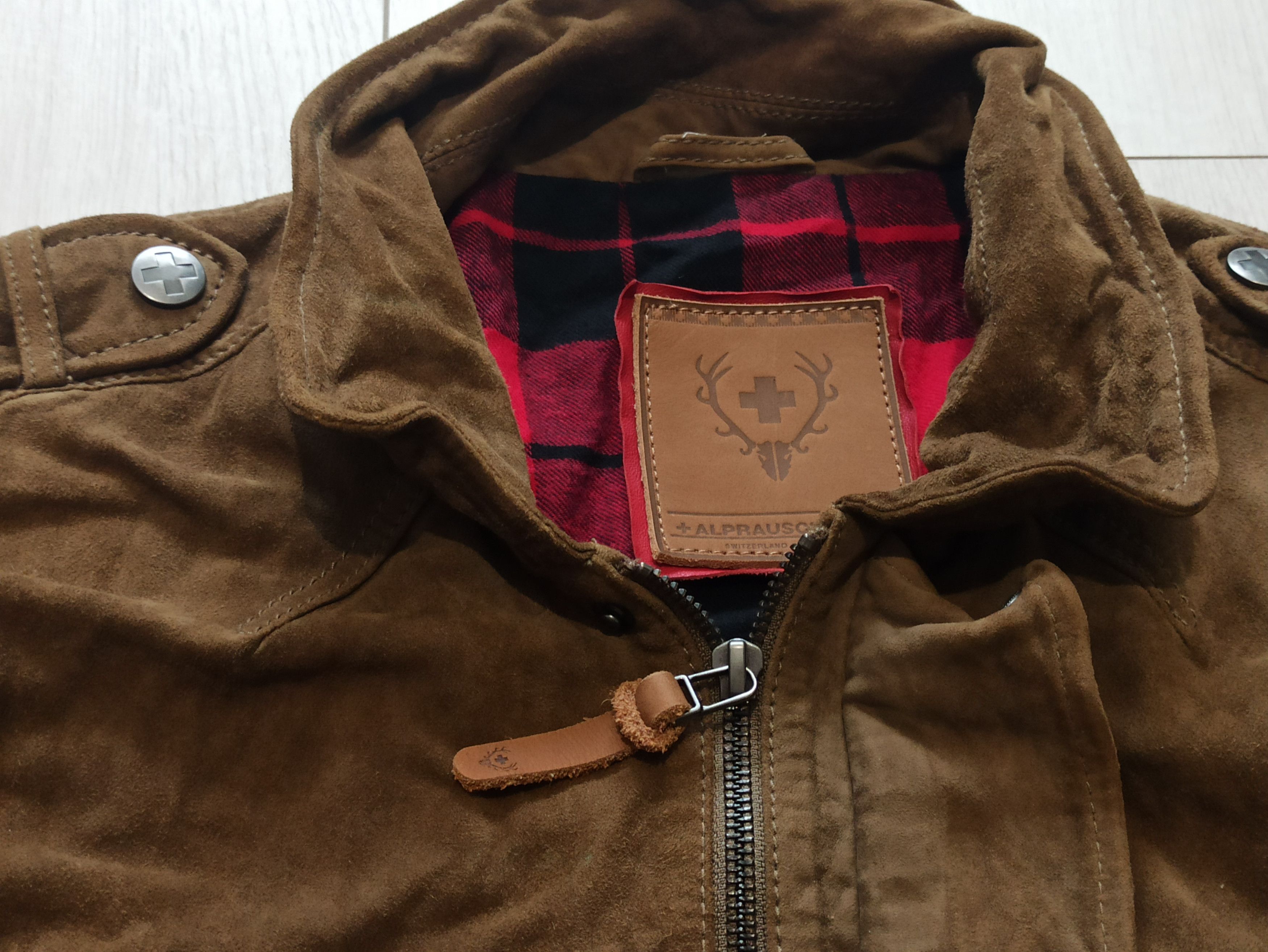Other Alprausch Switzerland Suede Leather Overshirt Wool Lined L Size US L / EU 52-54 / 3 - 5 Thumbnail