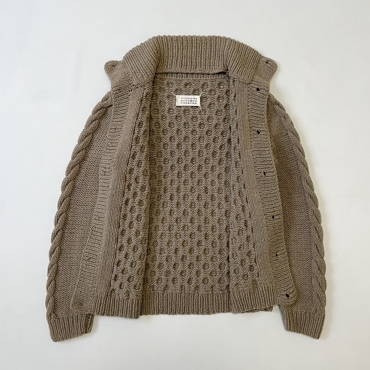 Maison Margiela A/W 09 Honeycomb Knit Wool Cardigan Size US M / EU 48-50 / 2 - 16 Thumbnail