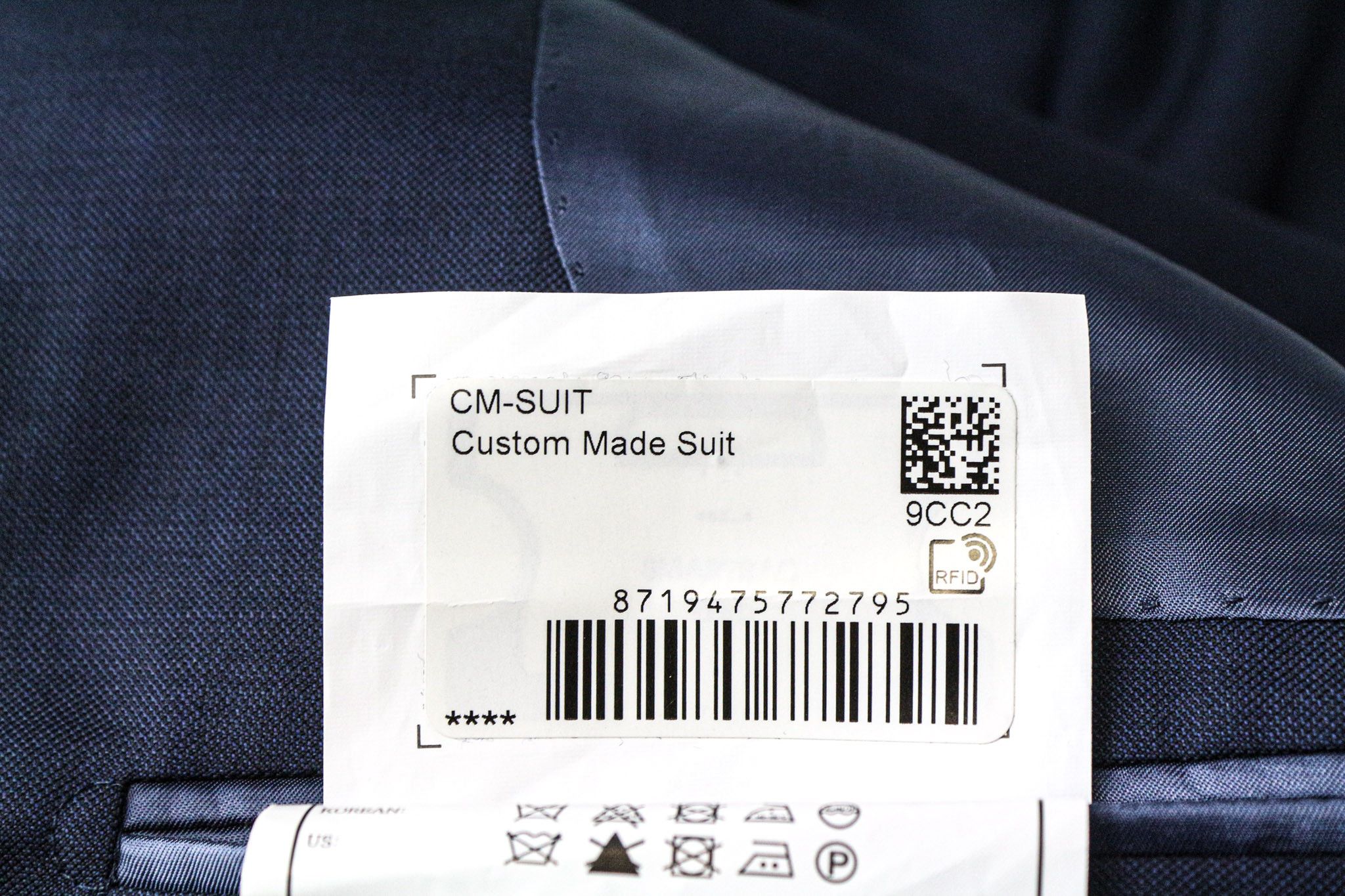 Suitsupply LAZIO UK36L Blue Wool 2 Piece Suit 74761 Size 36R - 11 Thumbnail