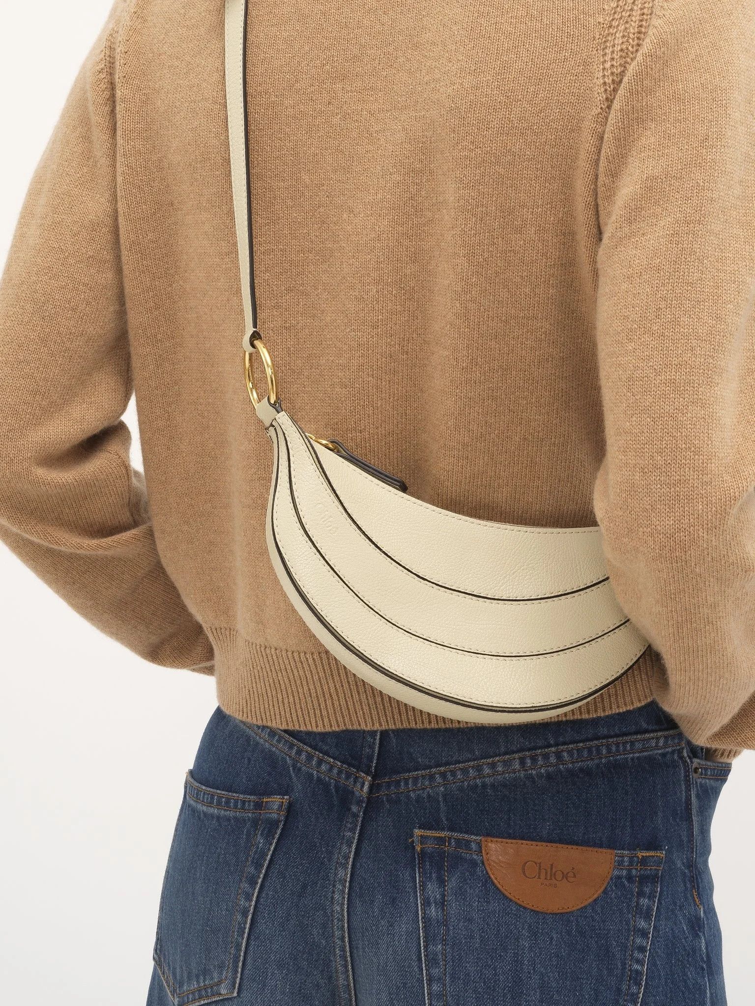 Chloe o1loc1c10226 Size: OS / Banana Crossbody Bag in Beige Size ONE SIZE - 3 Thumbnail