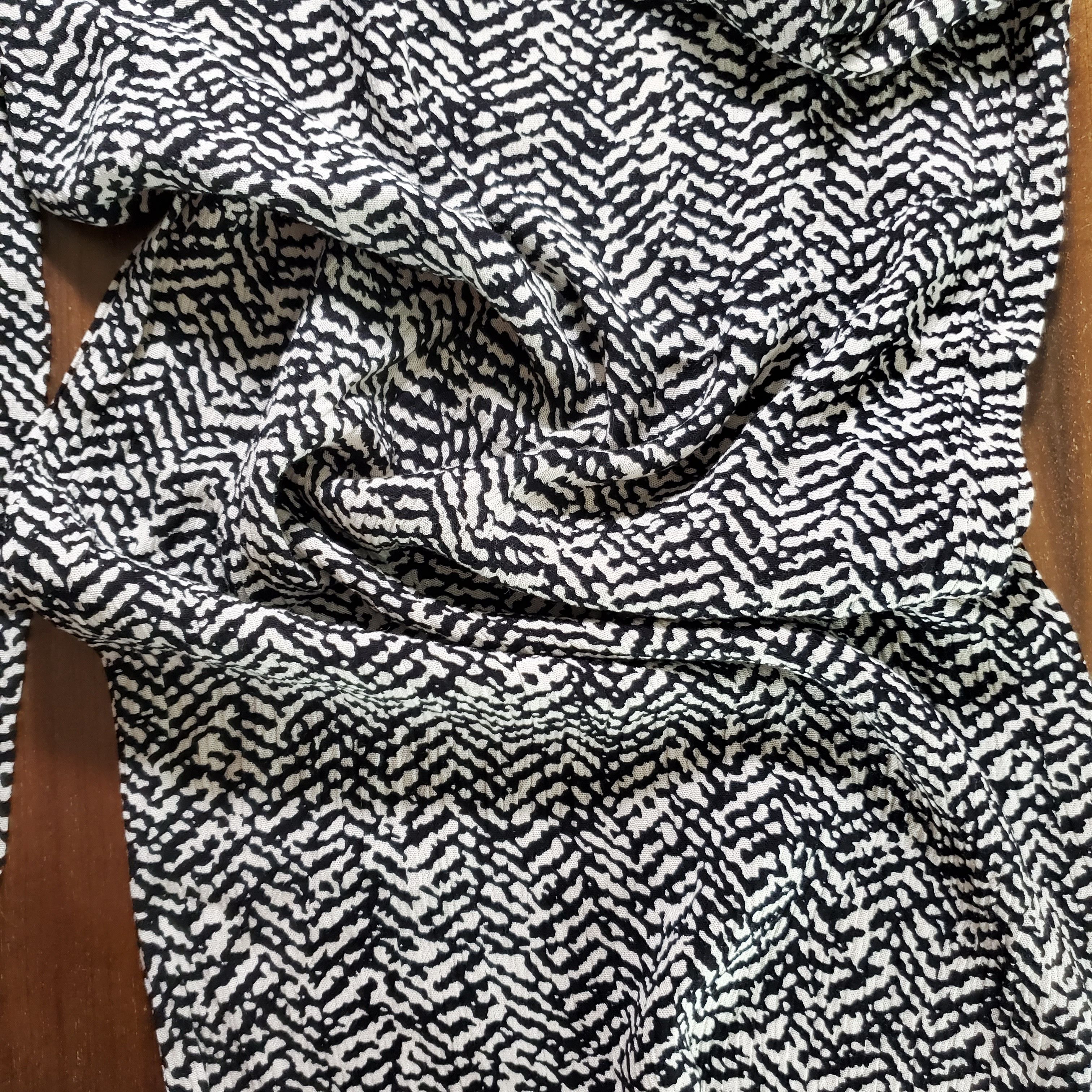 Other Three Dots Size L Pants Pilazzo Wide Leg Black White Herring Size 36" / US 14 / IT 50 - 8 Thumbnail