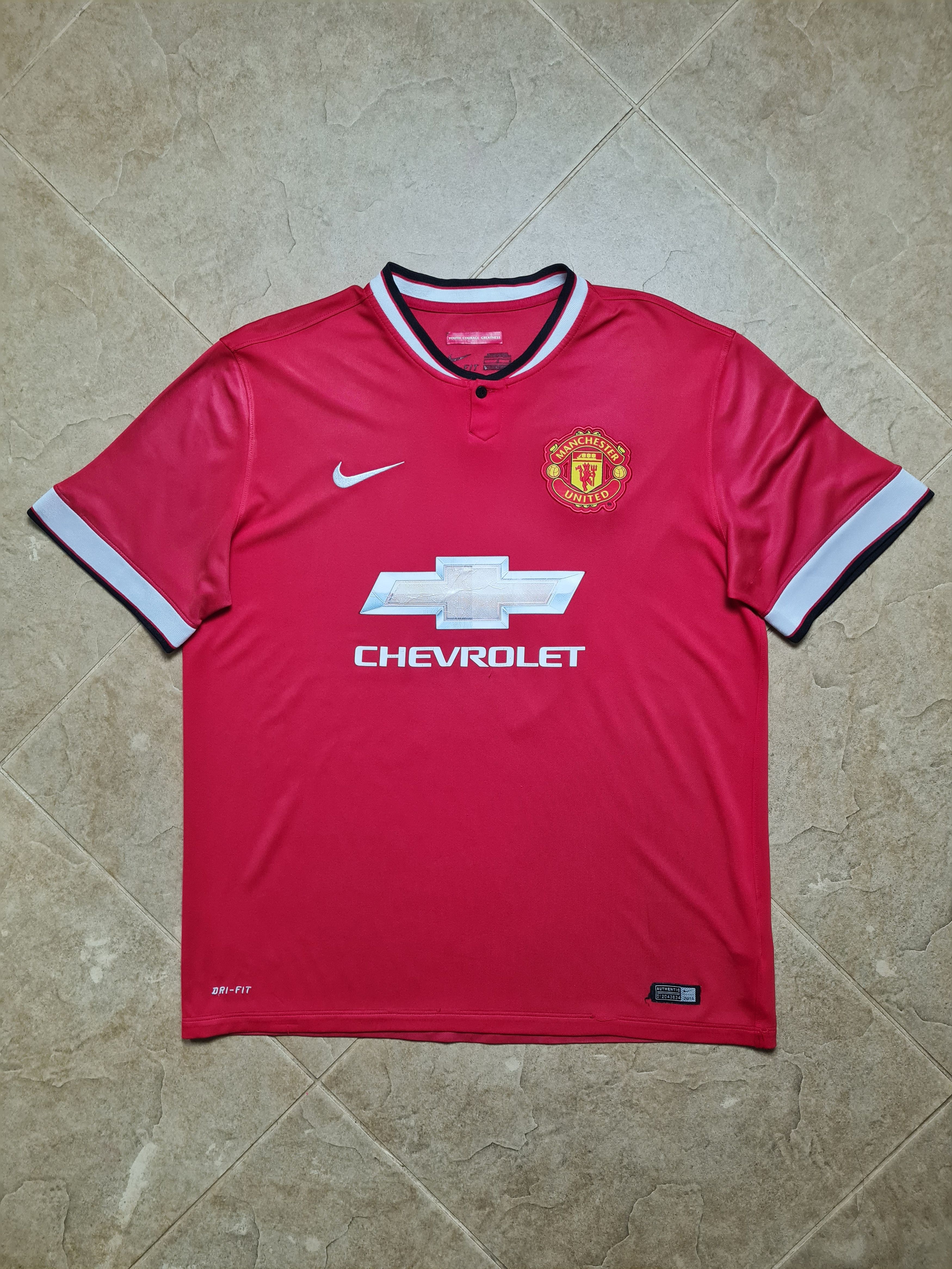 Nike Manchester United Jersey 2014/015 Home Shirt Nike 611031-624 Size US XL / EU 56 / 4 - 1 Thumbnail