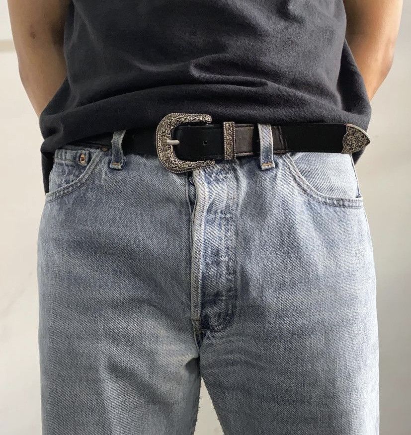 Cowboy Equipment × Designer × Hysteric Glamour Vintage Cowboy Buckle Belt Size 30 - 2 Thumbnail