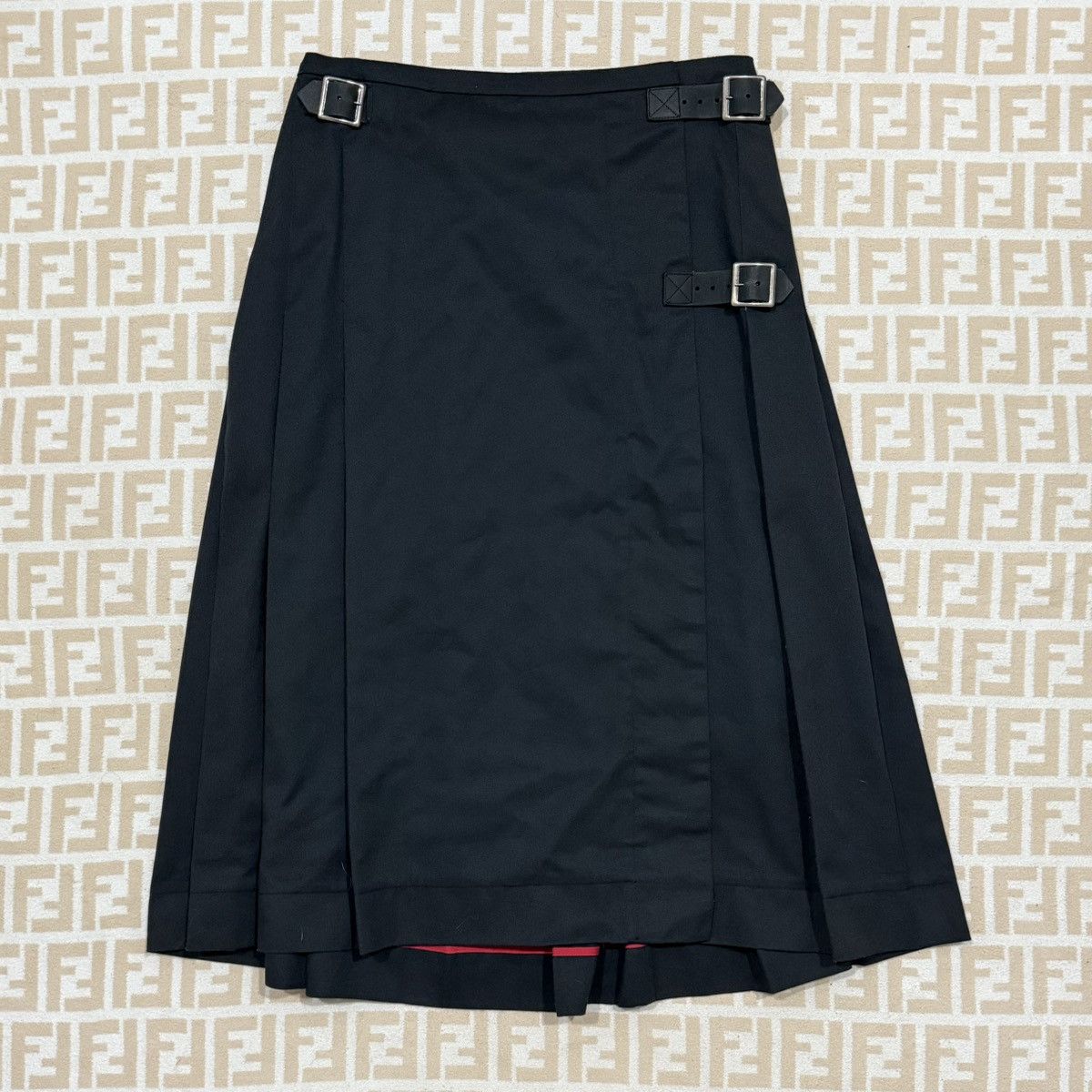 Engineered Garments Vintage Engineered Garments Pleated Midi Skirt Size 30" / US 8 / IT 44 - 2 Thumbnail