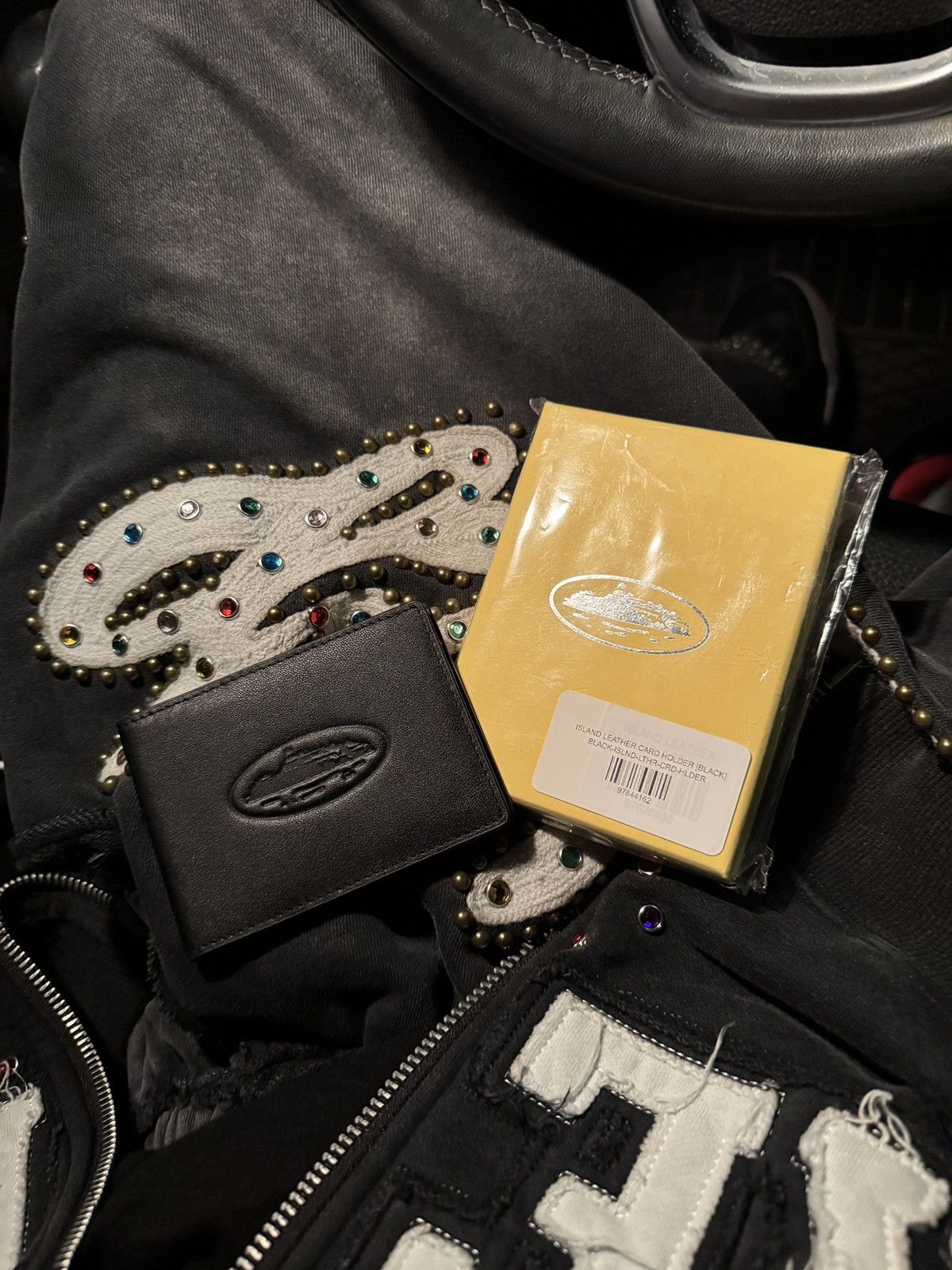 Corteiz Corteiz Island Leather Card Holder Black Size ONE SIZE - 2 Thumbnail