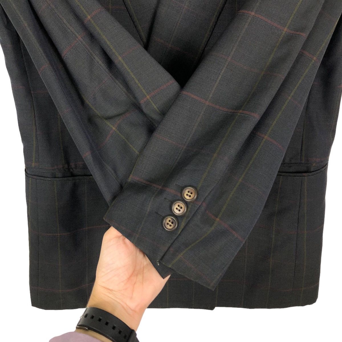 Japanese Brand 🔥Rich Black - Double Breast Coats Jacket Lanvin Paris Size US M / EU 48-50 / 2 - 12 Thumbnail